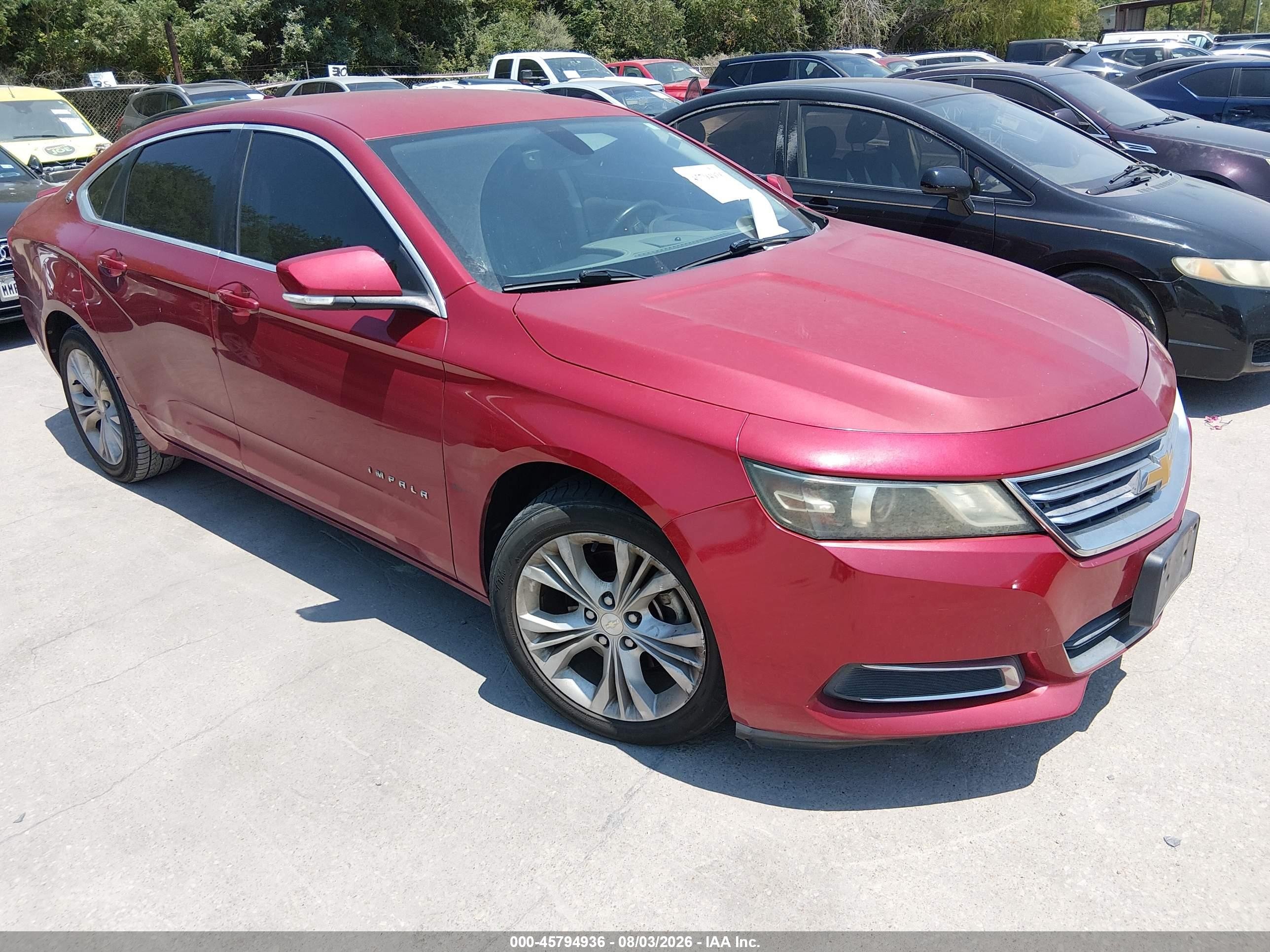 2014 Chevrolet Impala 1lt Red vin: 1G1115SL1EU103894