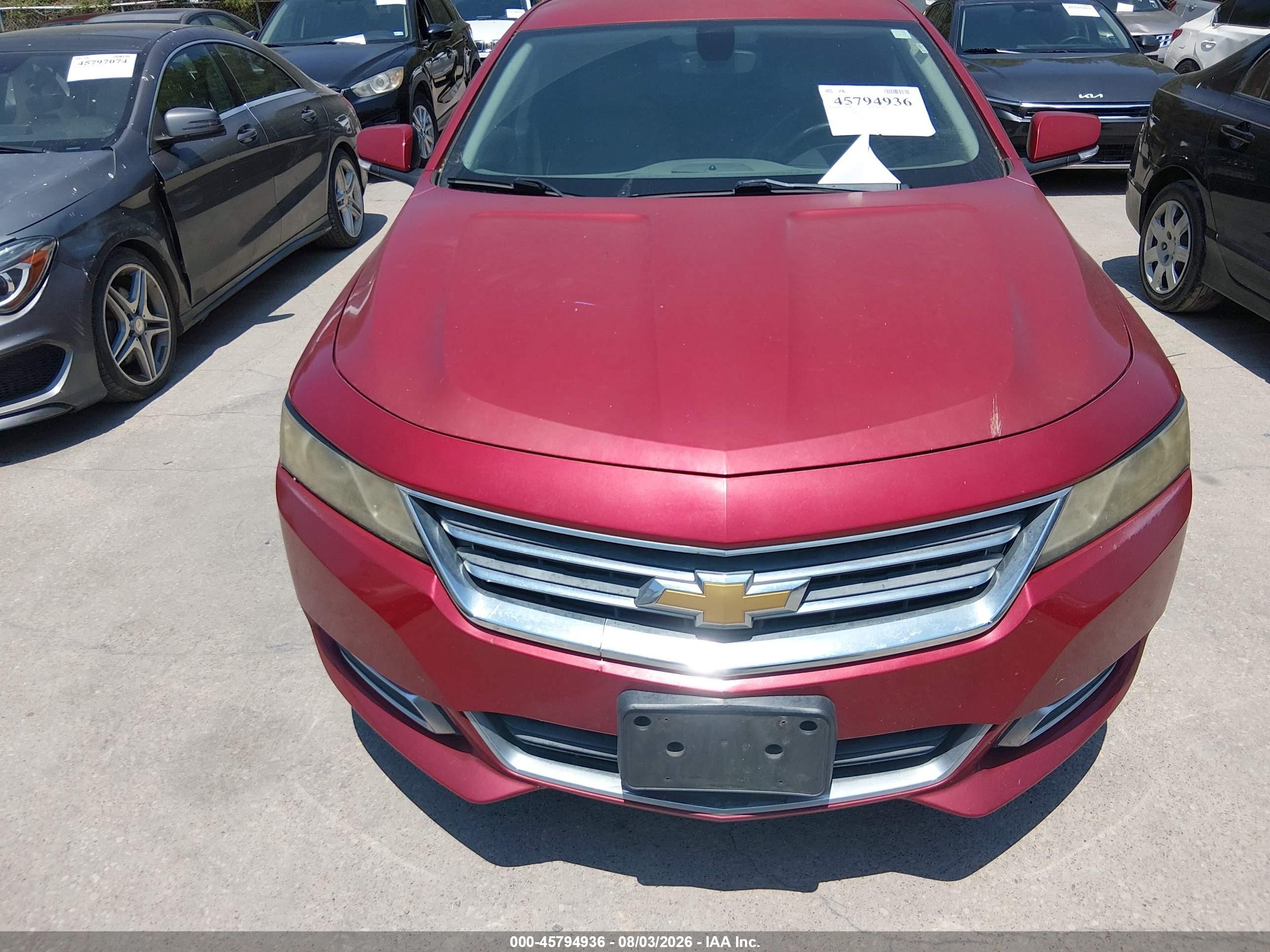 2014 Chevrolet Impala 1lt Red vin: 1G1115SL1EU103894
