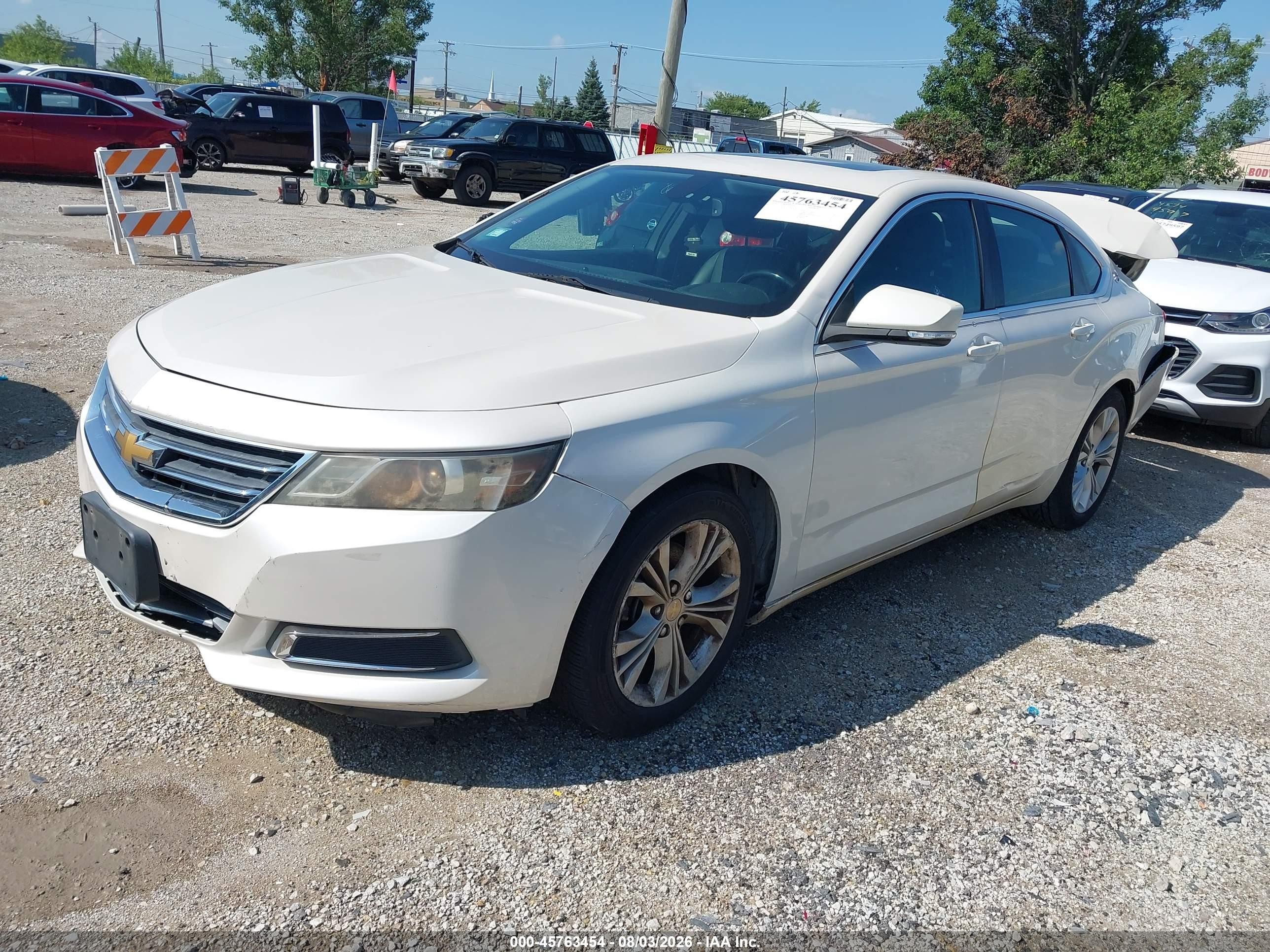 2014 Chevrolet Impala 1lt White vin: 1G1115SL1EU123109