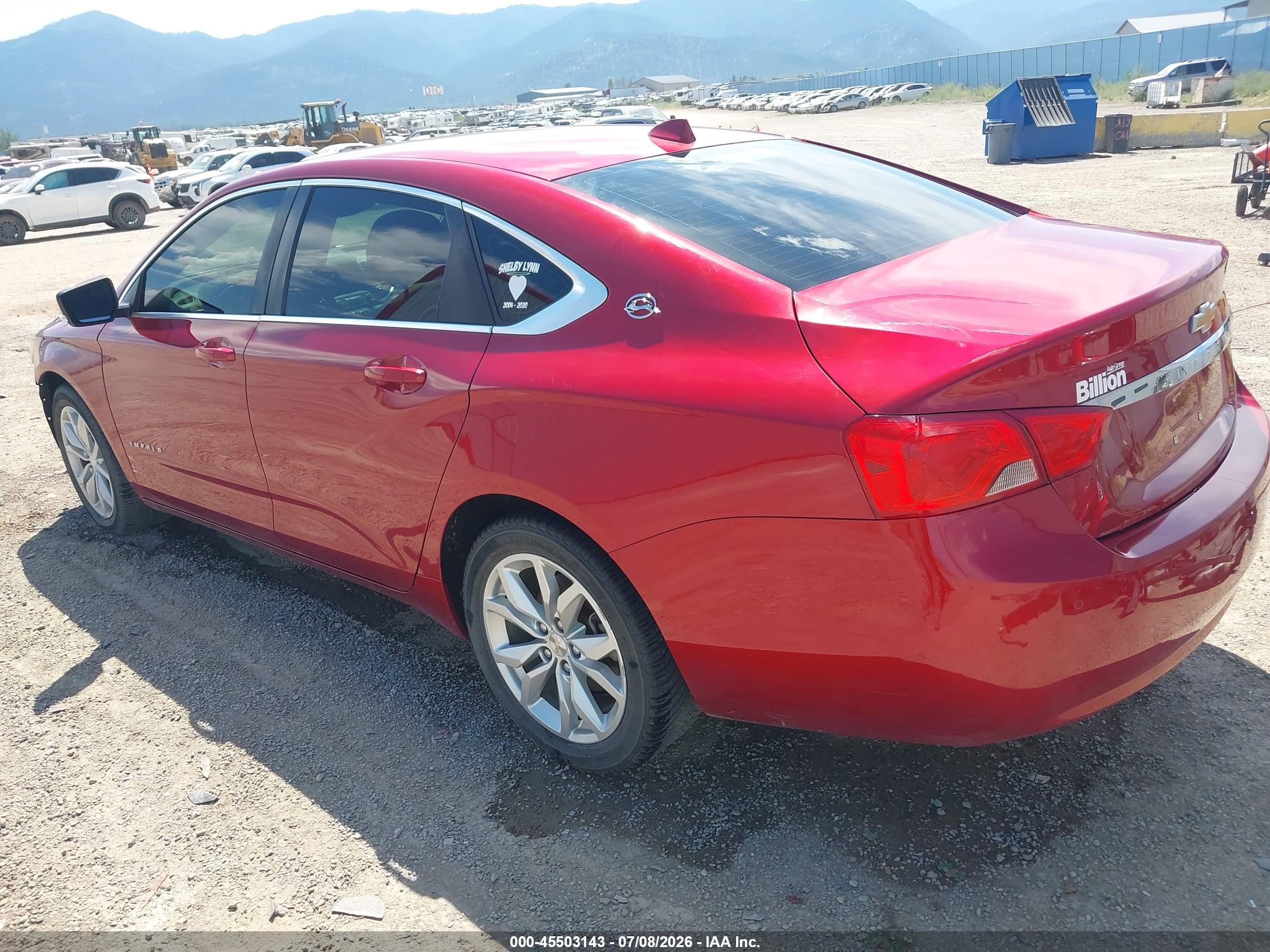 2014 Chevrolet Impala 1lt Red vin: 1G1115SL1EU128147