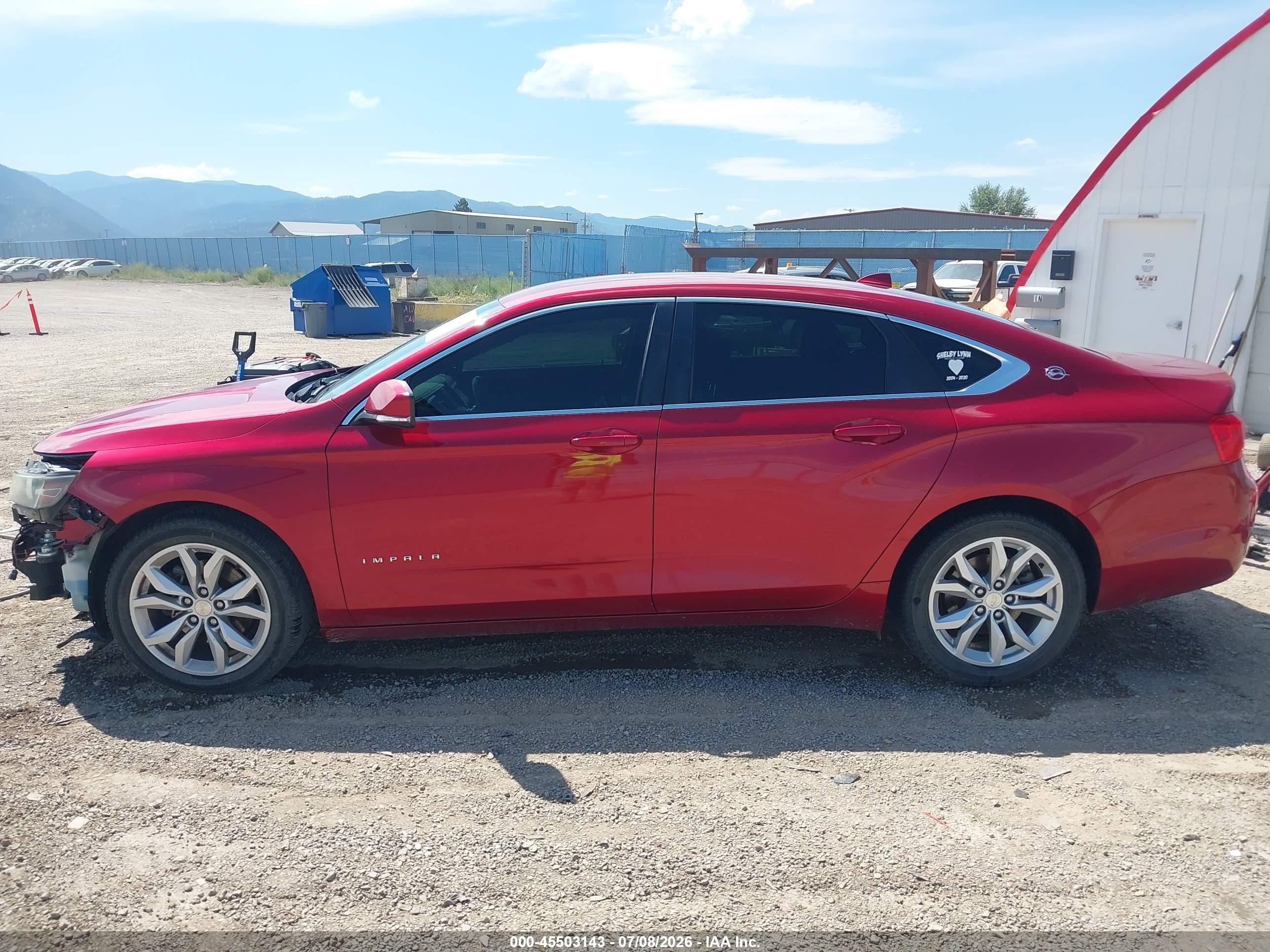 2014 Chevrolet Impala 1lt Red vin: 1G1115SL1EU128147