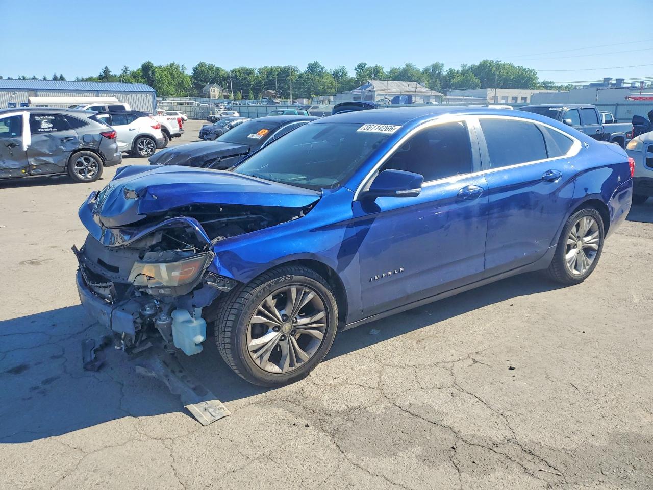 2014 Chevrolet Impala Lt Blue vin: 1G1115SL1EU129184