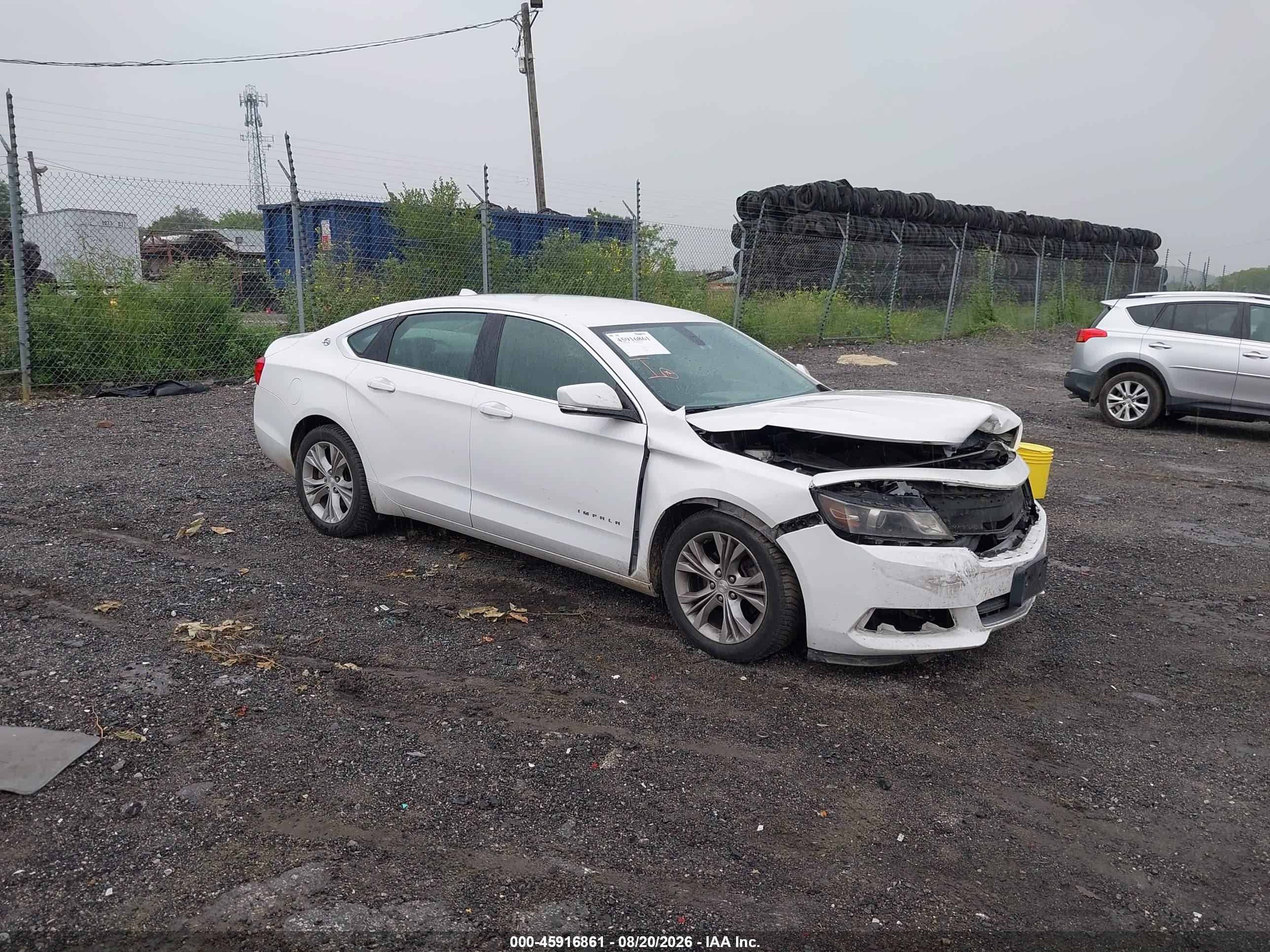 2014 Chevrolet Impala 1lt White vin: 1G1115SL2EU131414