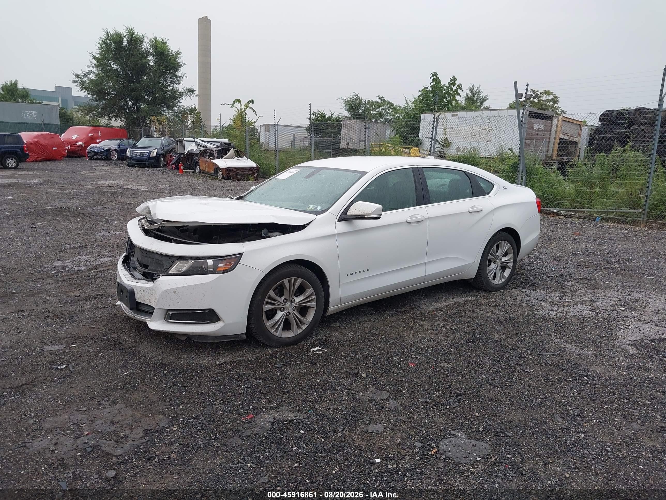 2014 Chevrolet Impala 1lt White vin: 1G1115SL2EU131414