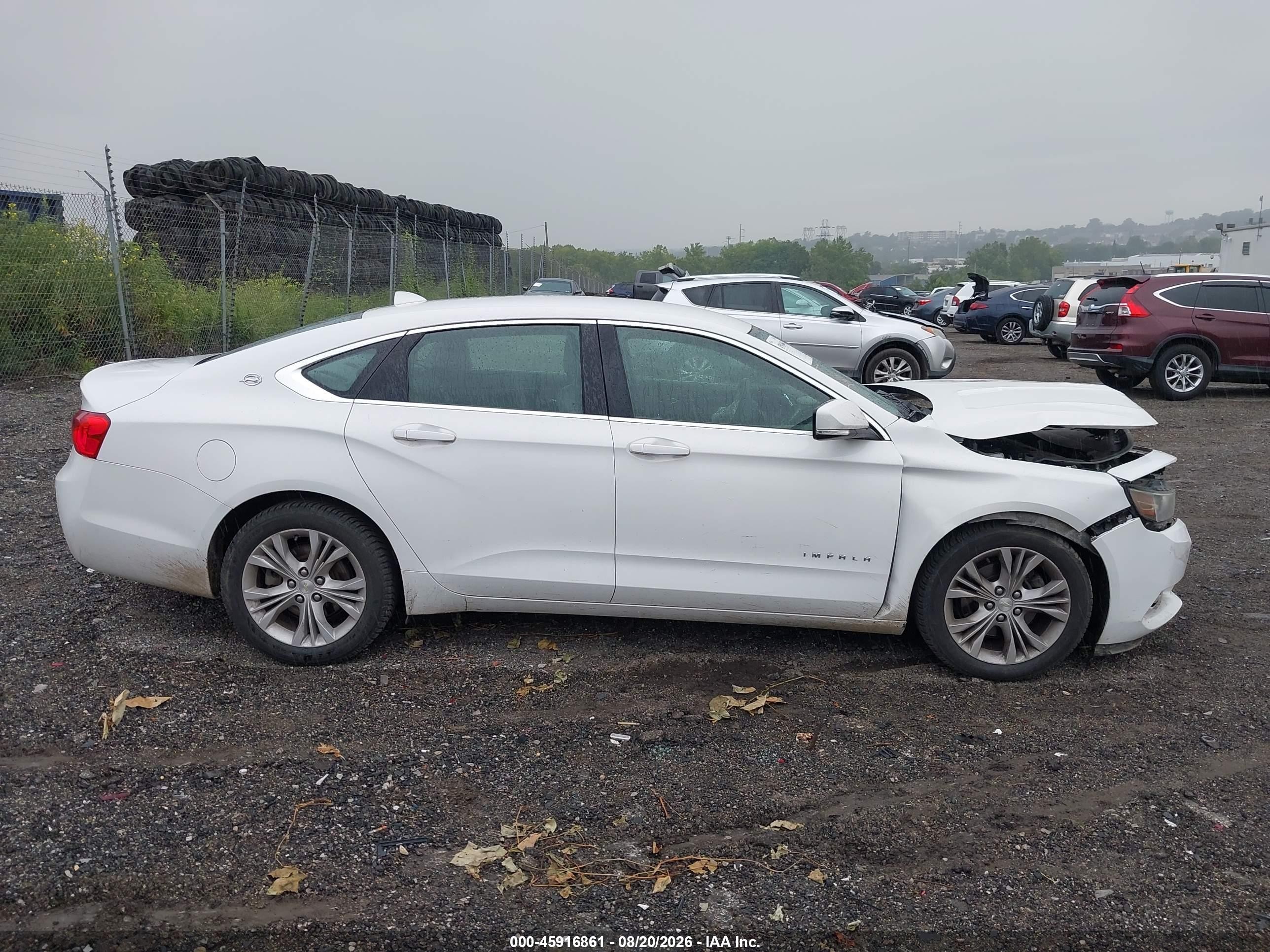 2014 Chevrolet Impala 1lt White vin: 1G1115SL2EU131414