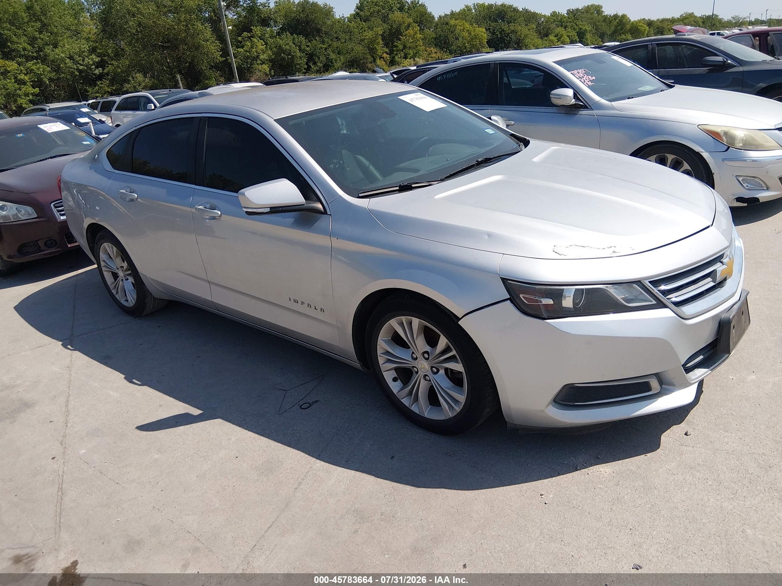 2015 Chevrolet Impala 1lt Silver vin: 1G1115SL2FU127249