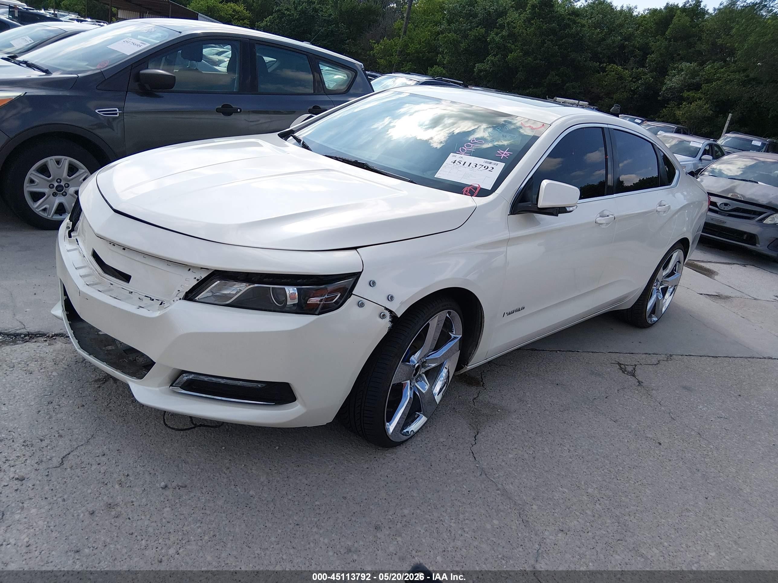 2014 Chevrolet Impala 1lt White vin: 1G1115SL3EU134998