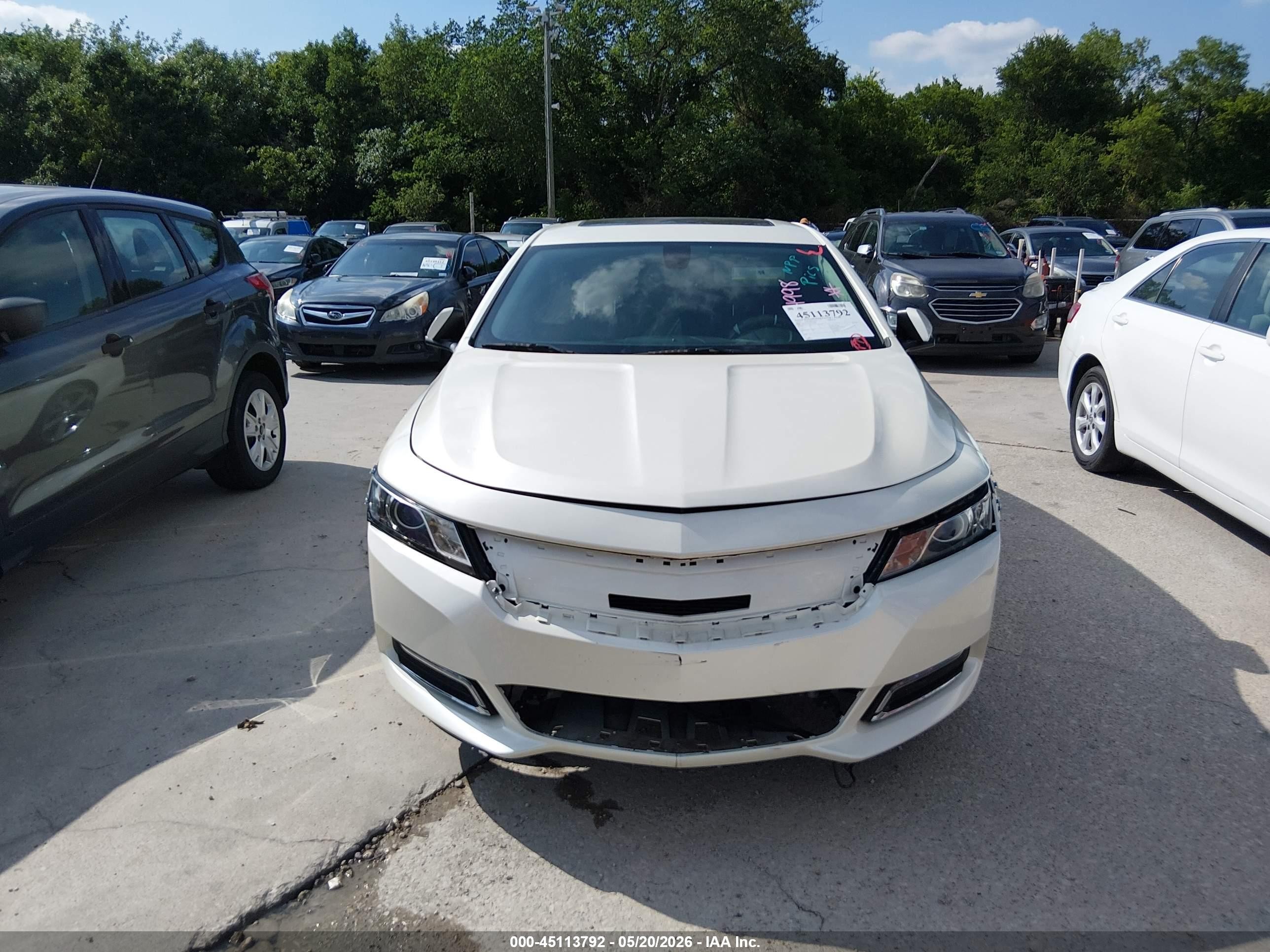 2014 Chevrolet Impala 1lt White vin: 1G1115SL3EU134998