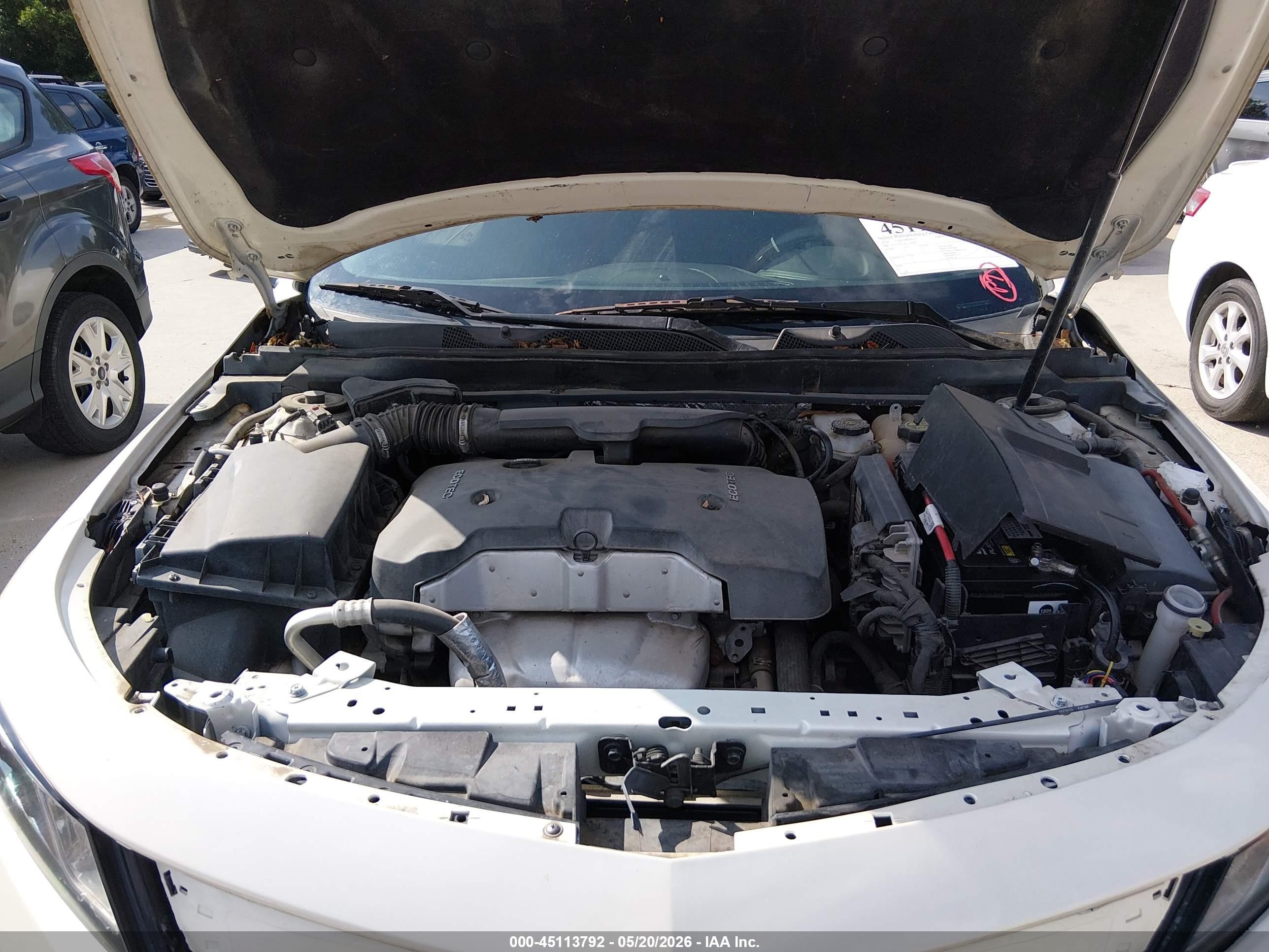 2014 Chevrolet Impala 1lt White vin: 1G1115SL3EU134998