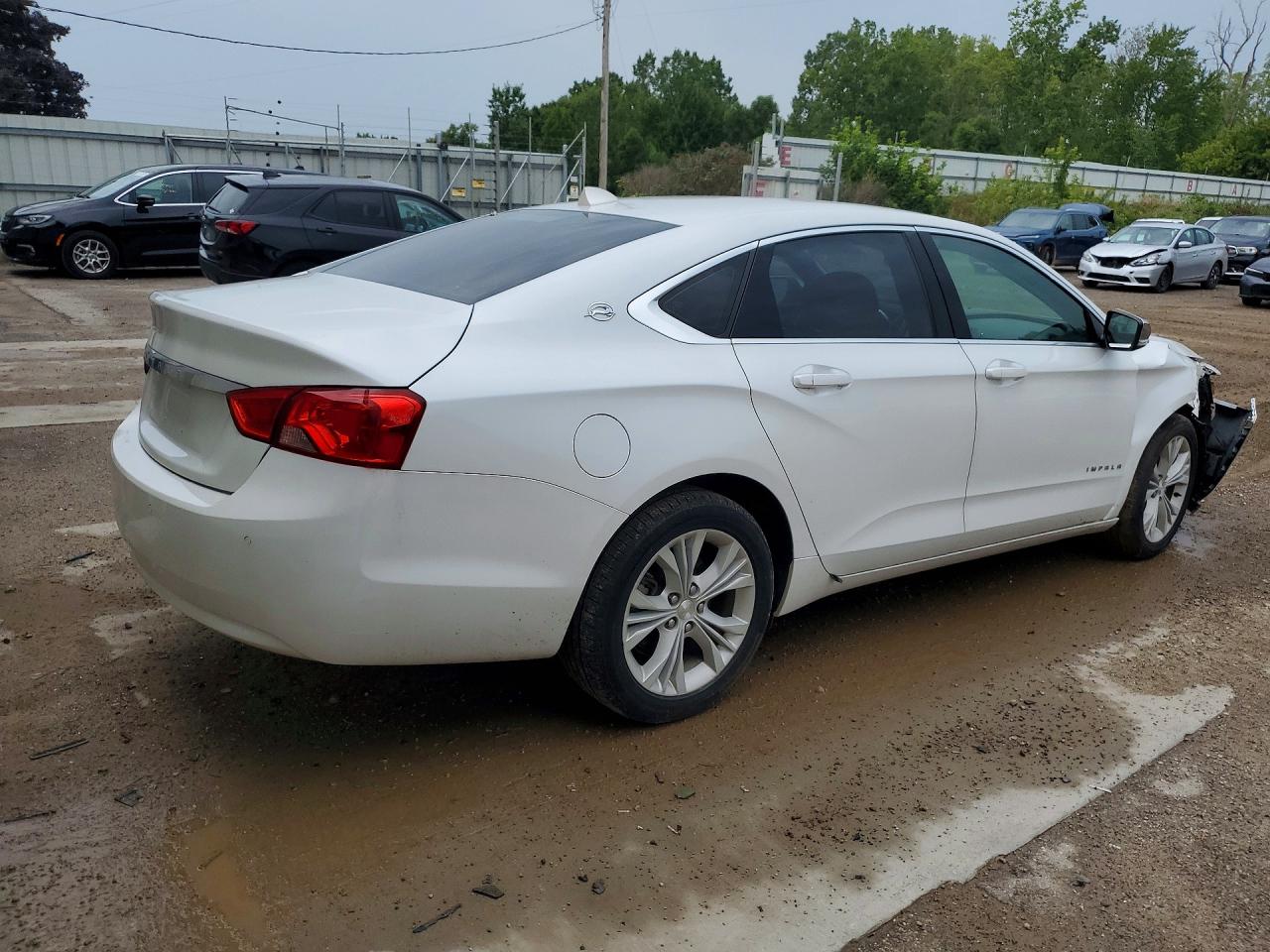 2014 Chevrolet Impala Lt White vin: 1G1115SL3EU169346