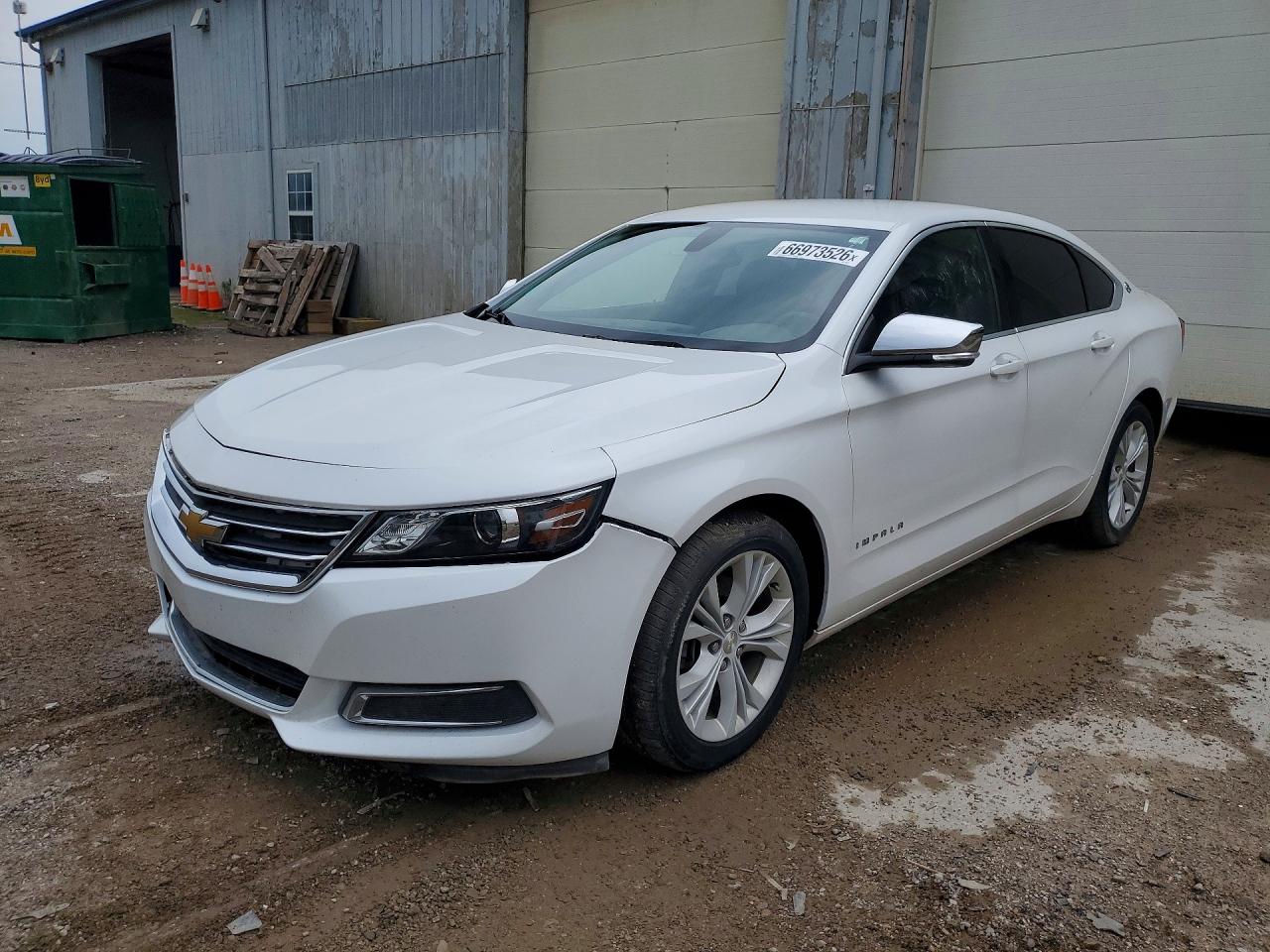 2014 Chevrolet Impala Lt White vin: 1G1115SL3EU169346