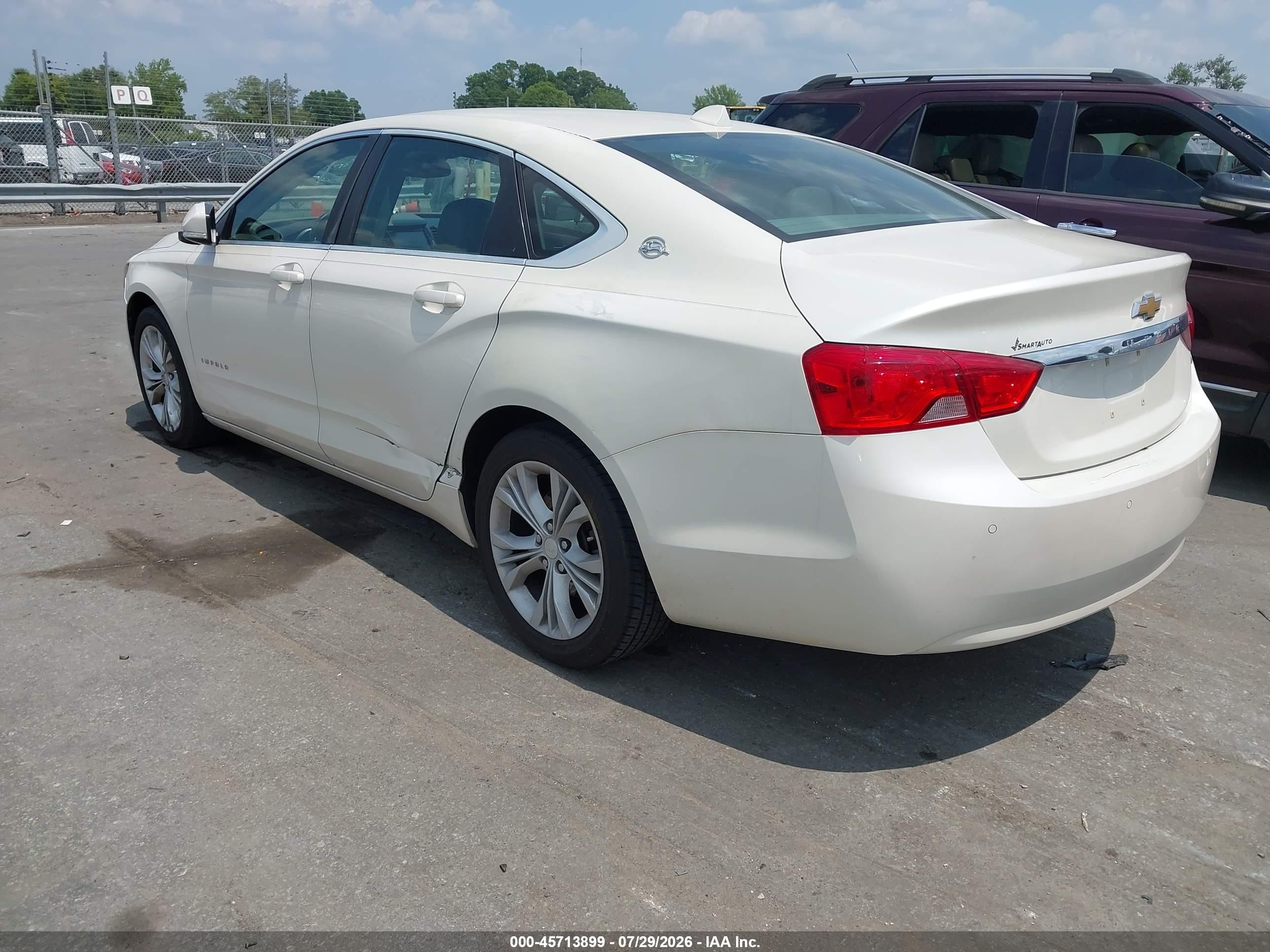 2014 Chevrolet Impala 1lt White vin: 1G1115SL4EU102612