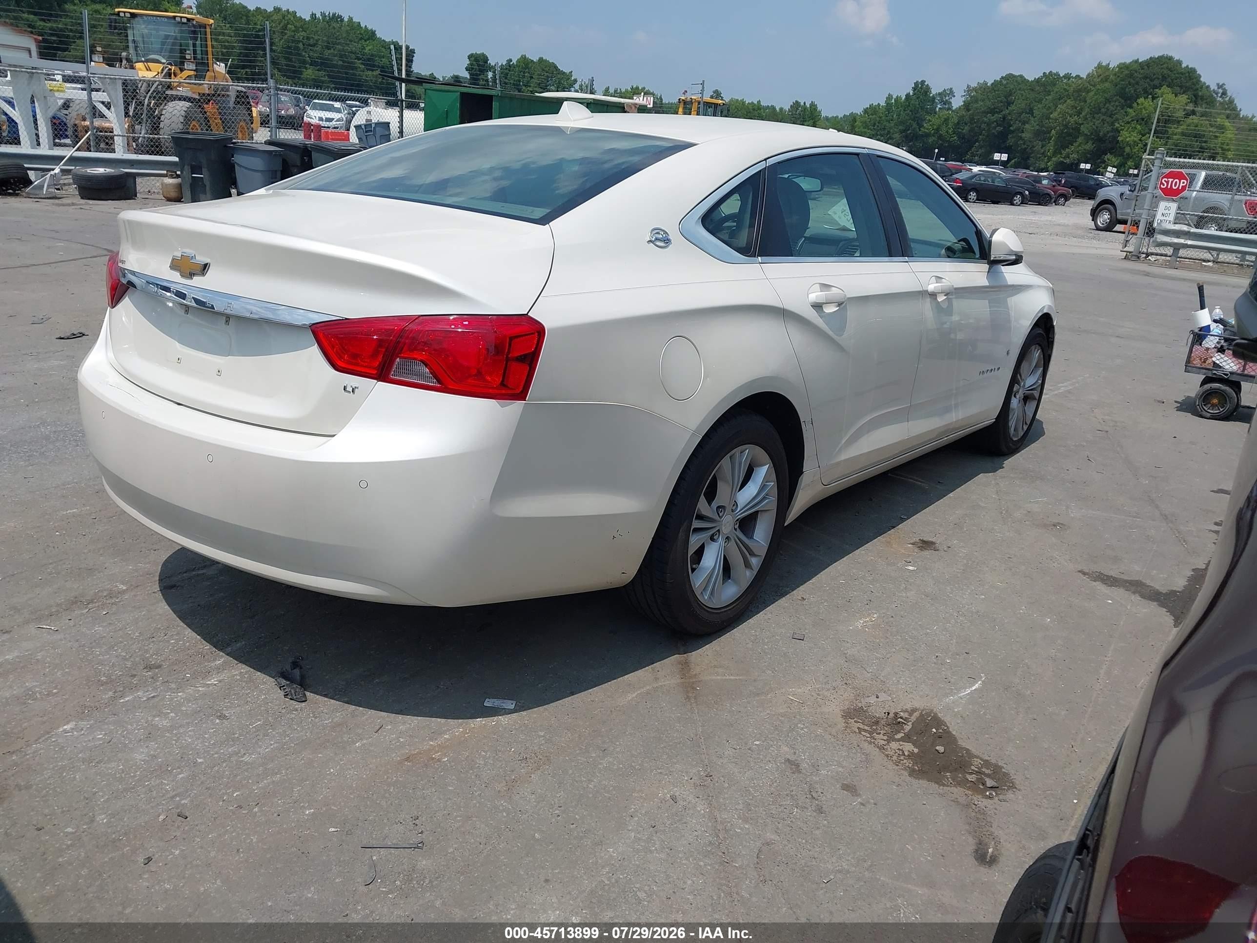 2014 Chevrolet Impala 1lt White vin: 1G1115SL4EU102612