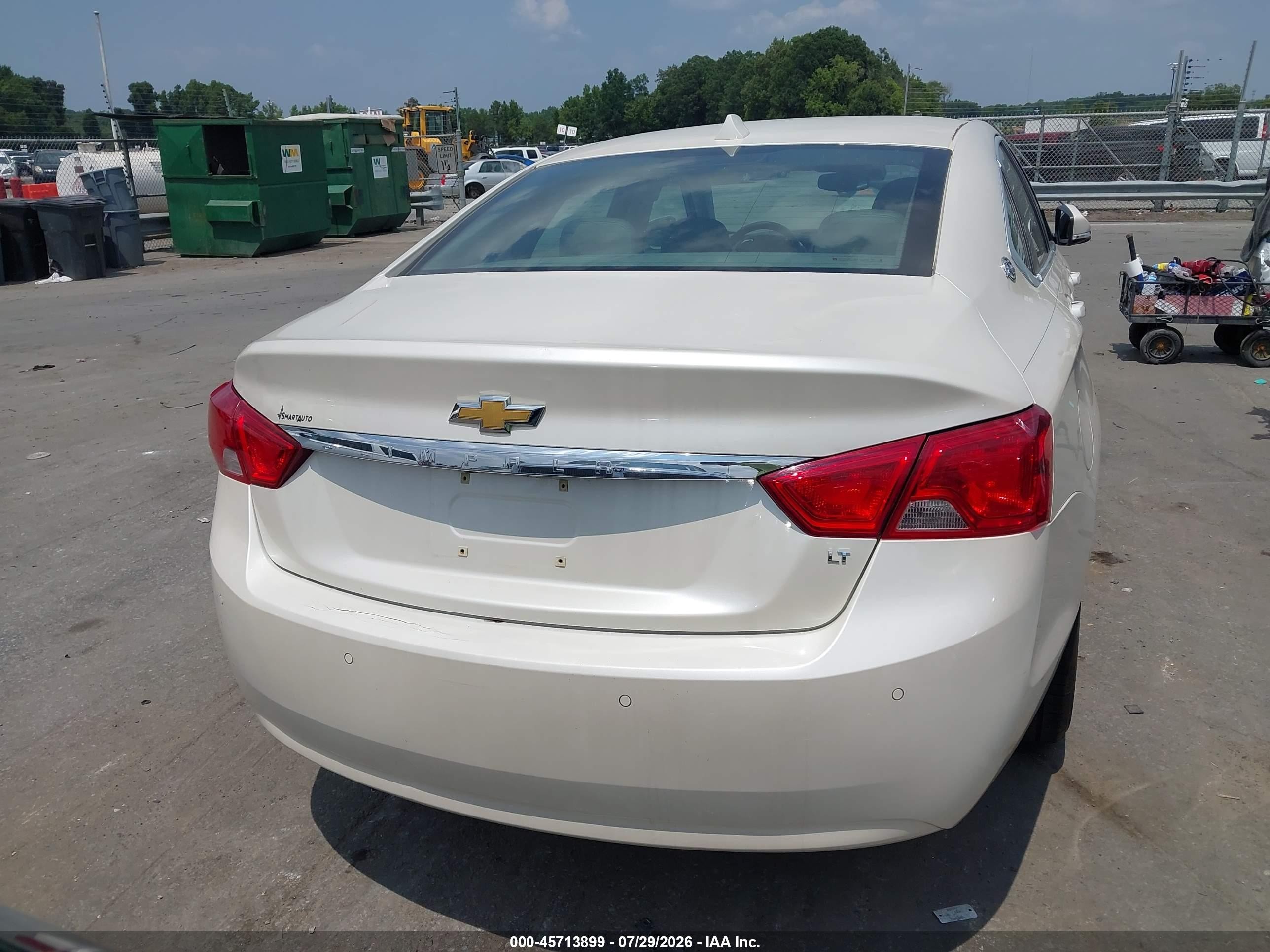2014 Chevrolet Impala 1lt White vin: 1G1115SL4EU102612