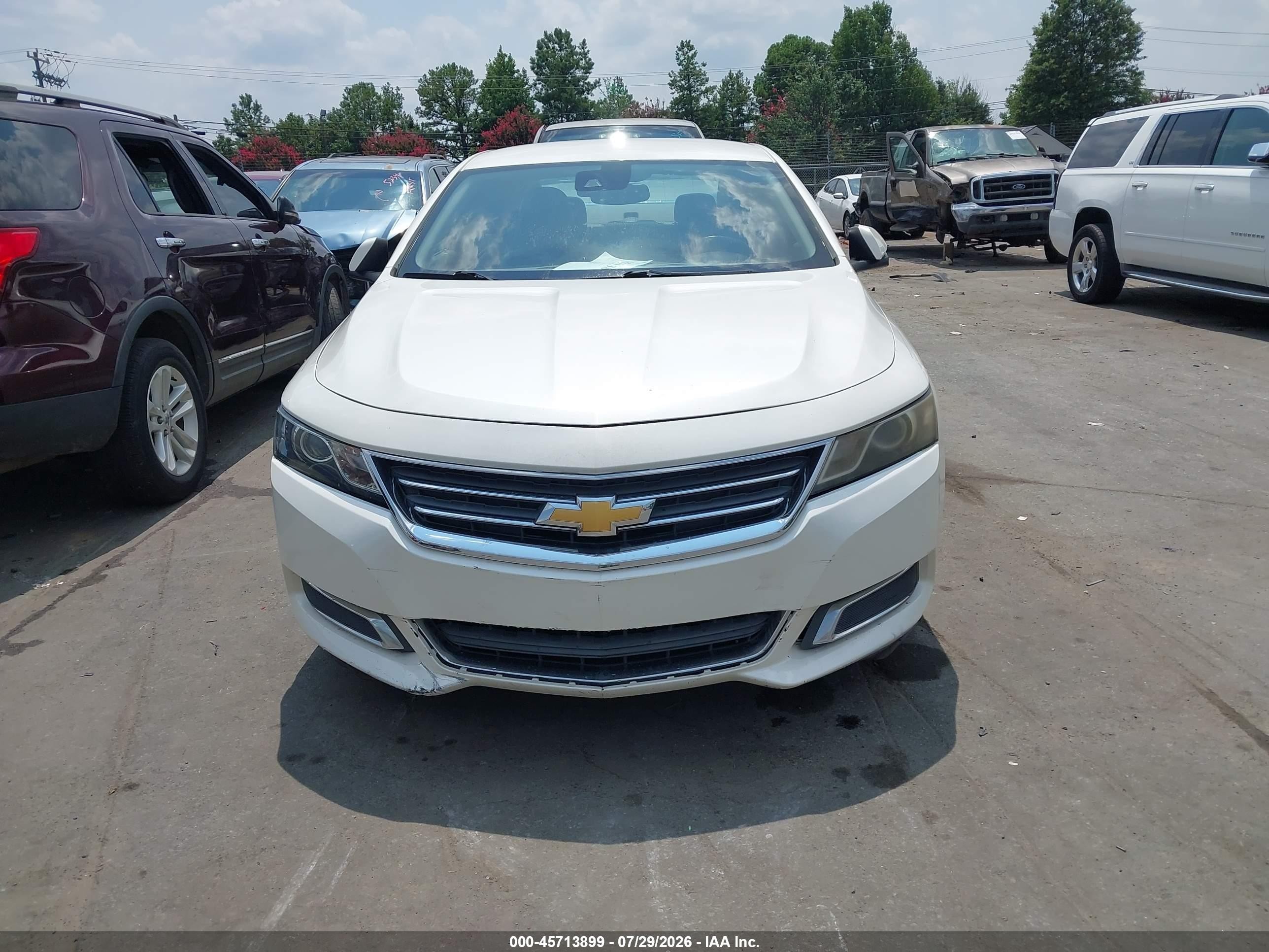 2014 Chevrolet Impala 1lt White vin: 1G1115SL4EU102612