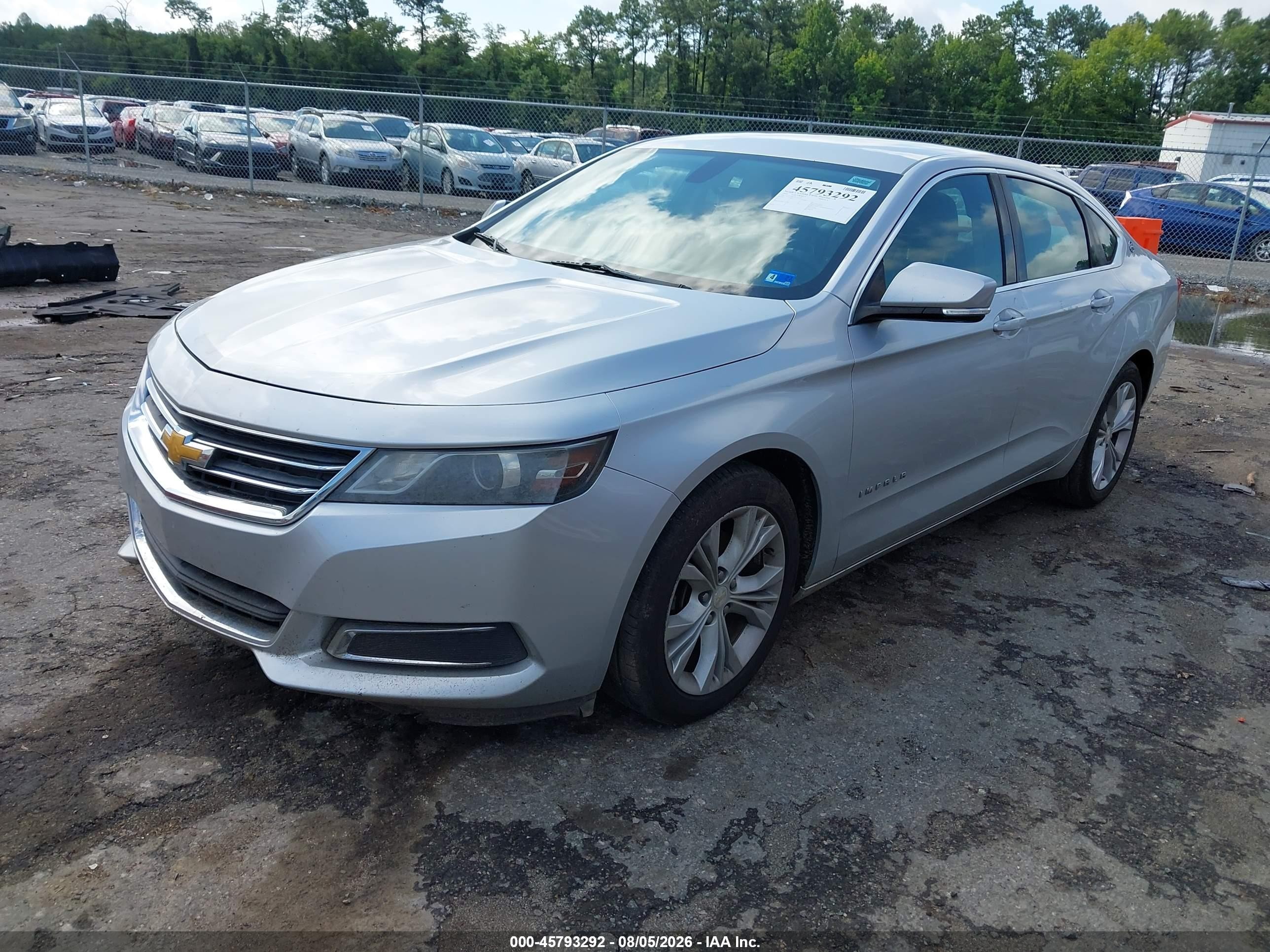 2014 Chevrolet Impala 1lt Silver vin: 1G1115SL4EU121144