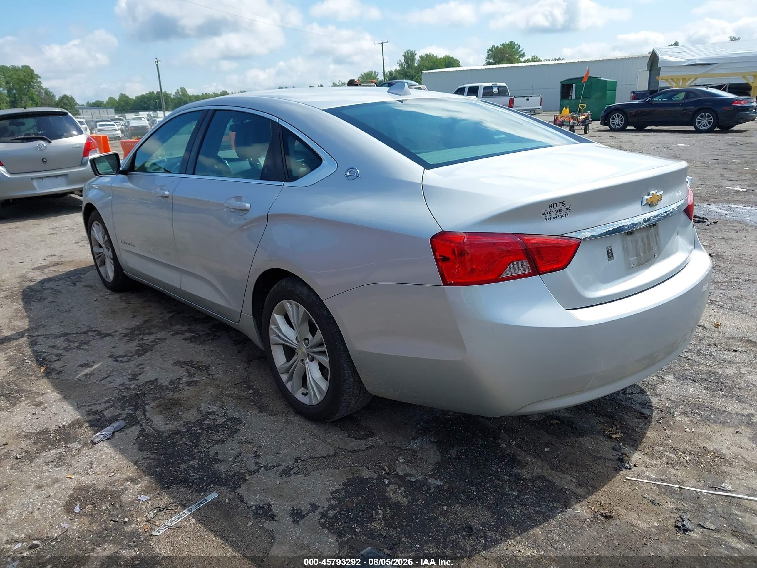 2014 Chevrolet Impala 1lt Silver vin: 1G1115SL4EU121144
