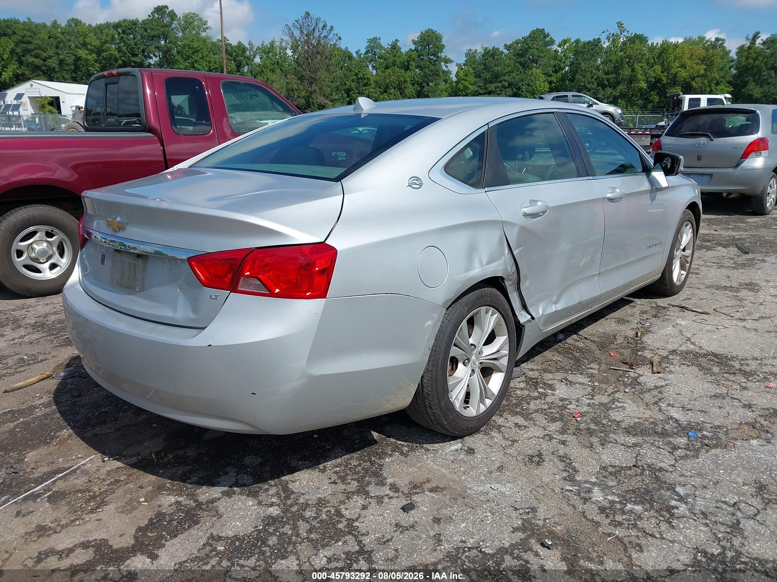 2014 Chevrolet Impala 1lt Silver vin: 1G1115SL4EU121144