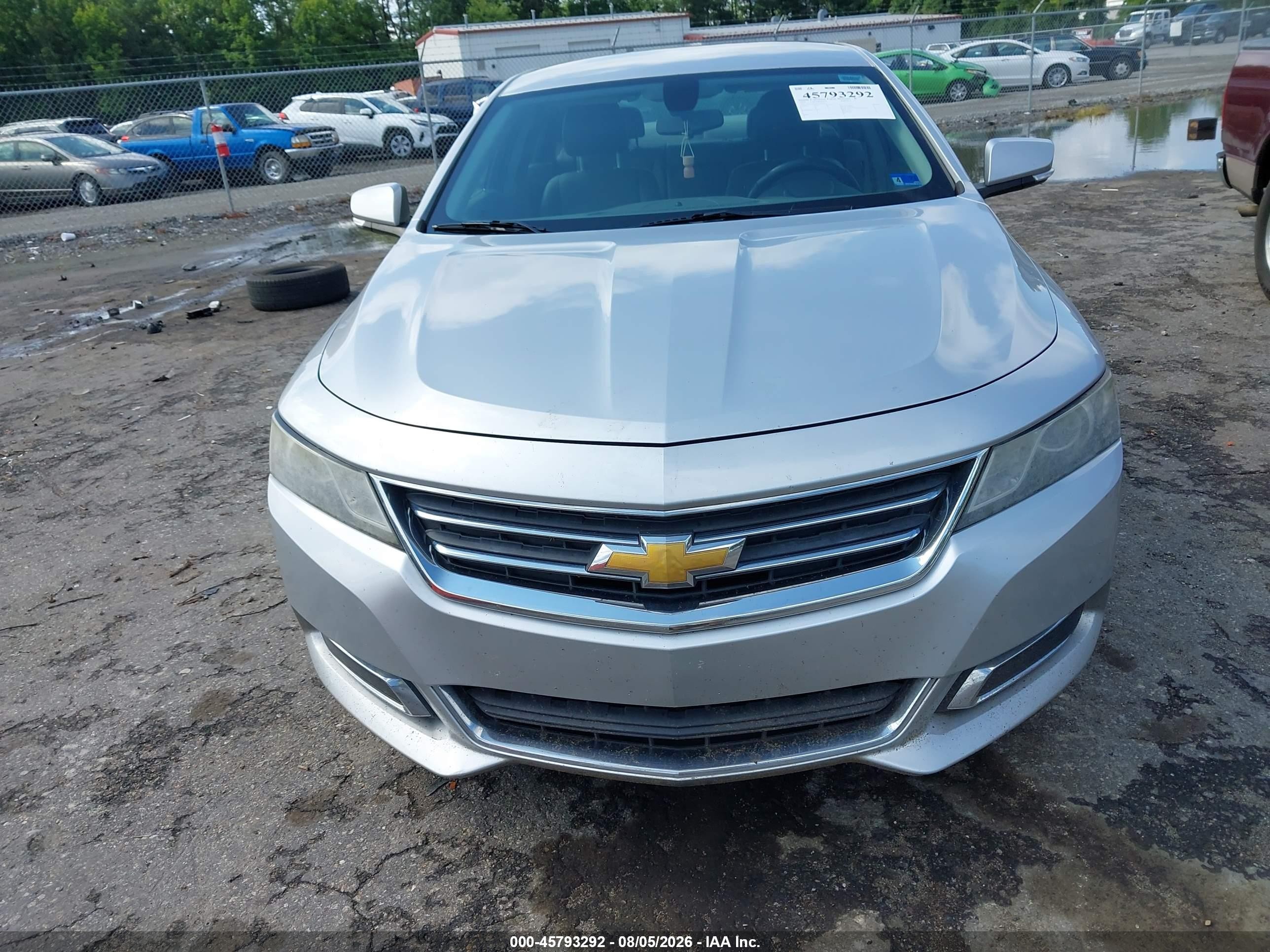2014 Chevrolet Impala 1lt Silver vin: 1G1115SL4EU121144