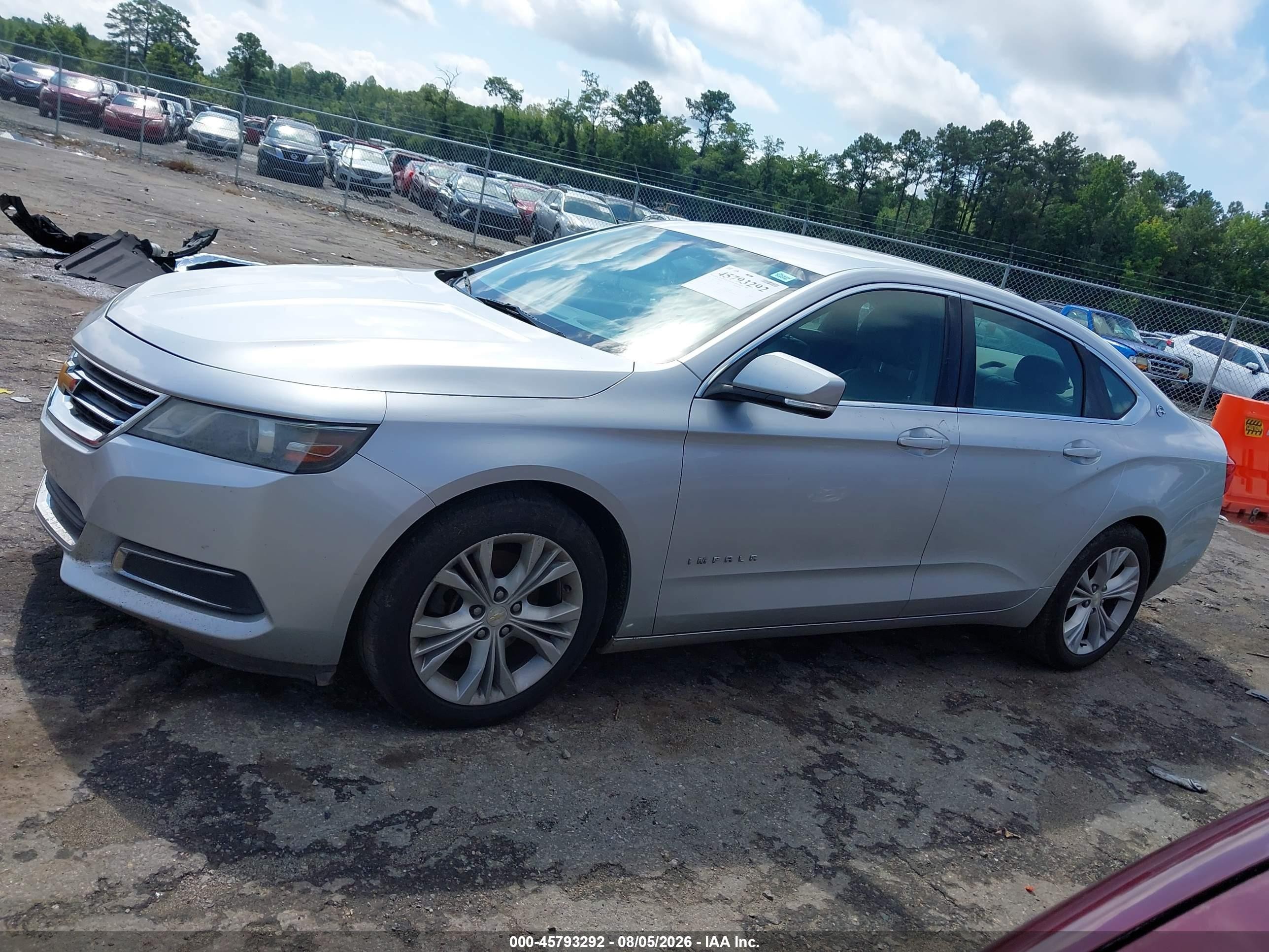 2014 Chevrolet Impala 1lt Silver vin: 1G1115SL4EU121144