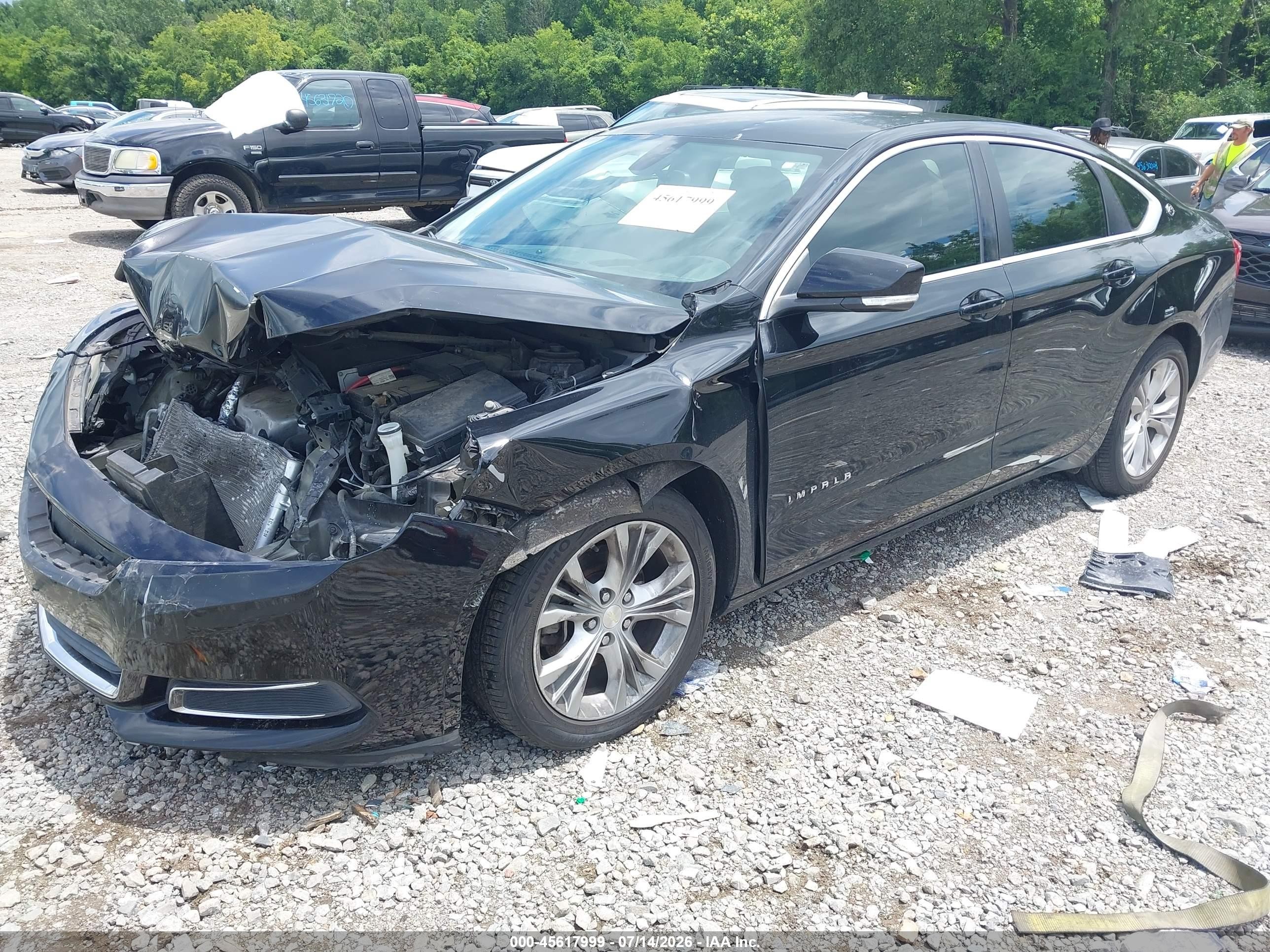 2014 Chevrolet Impala 1lt Black vin: 1G1115SL4EU122049