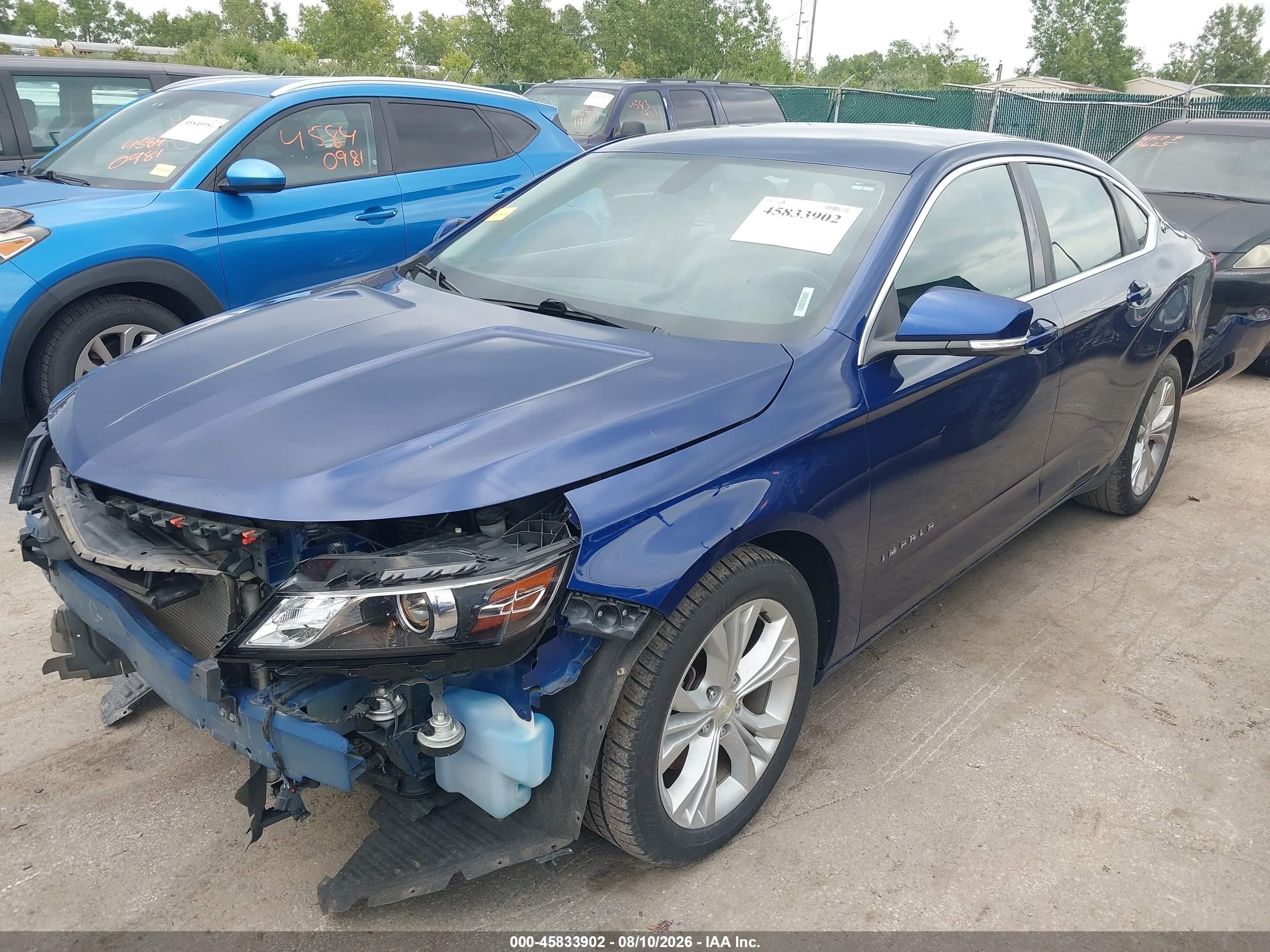 2014 Chevrolet Impala 1lt Blue vin: 1G1115SL5EU127857