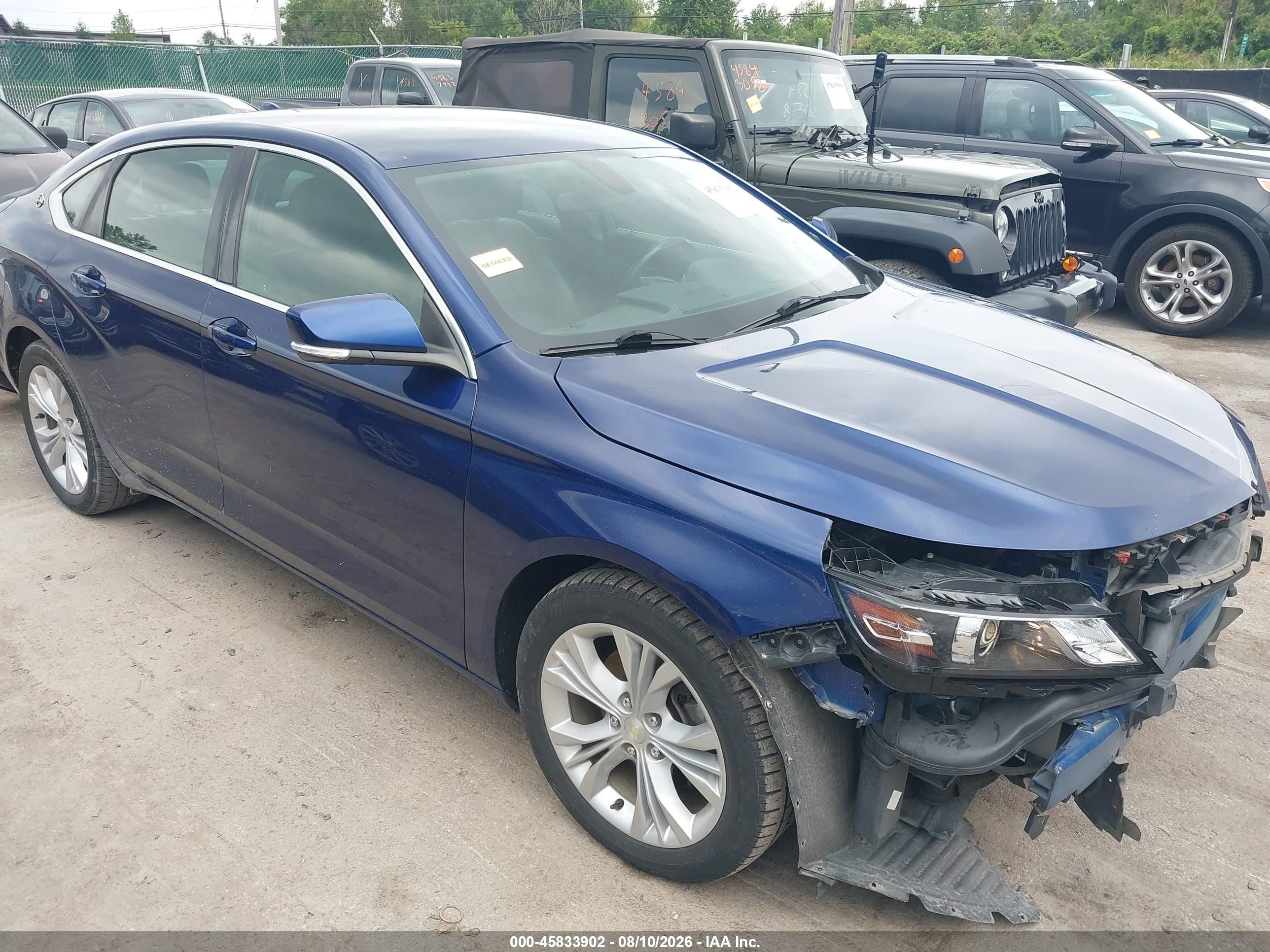 2014 Chevrolet Impala 1lt Blue vin: 1G1115SL5EU127857