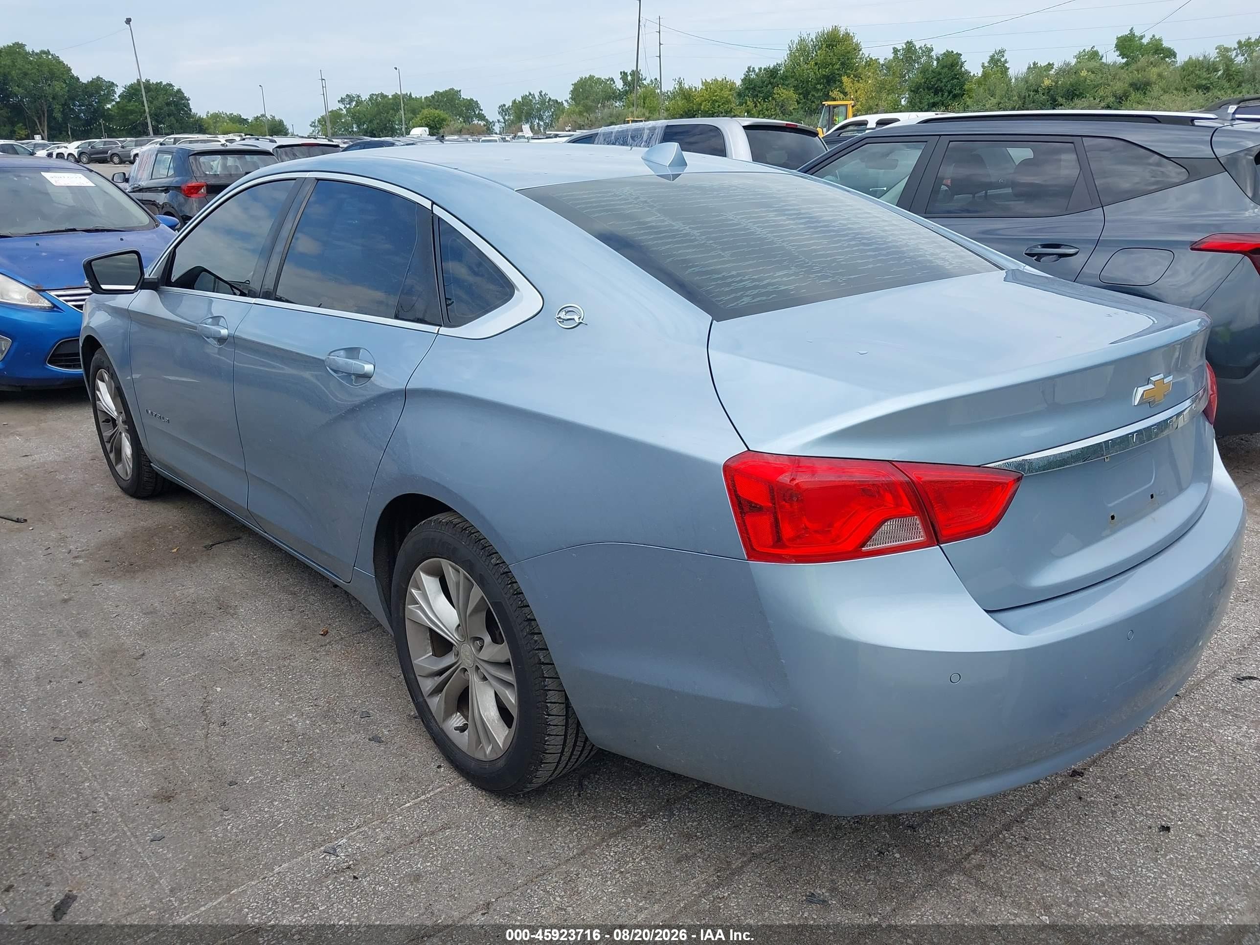 2014 Chevrolet Impala 1lt Light Blue vin: 1G1115SL5EU158400