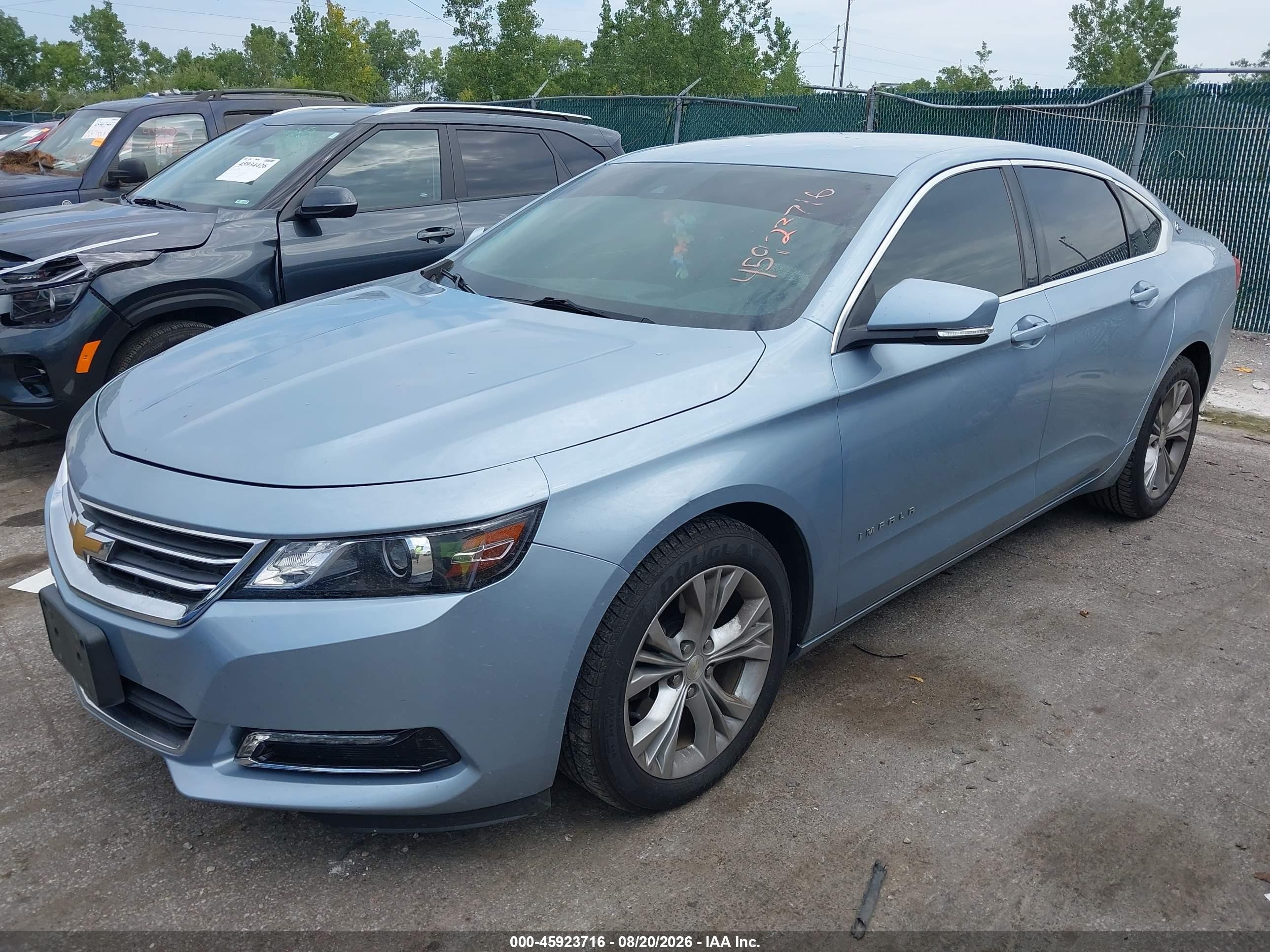 2014 Chevrolet Impala 1lt Light Blue vin: 1G1115SL5EU158400