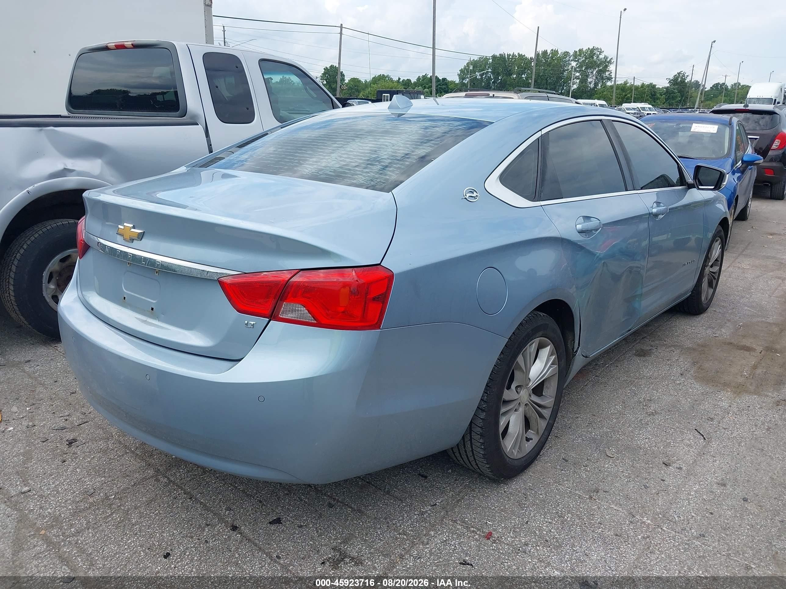 2014 Chevrolet Impala 1lt Light Blue vin: 1G1115SL5EU158400