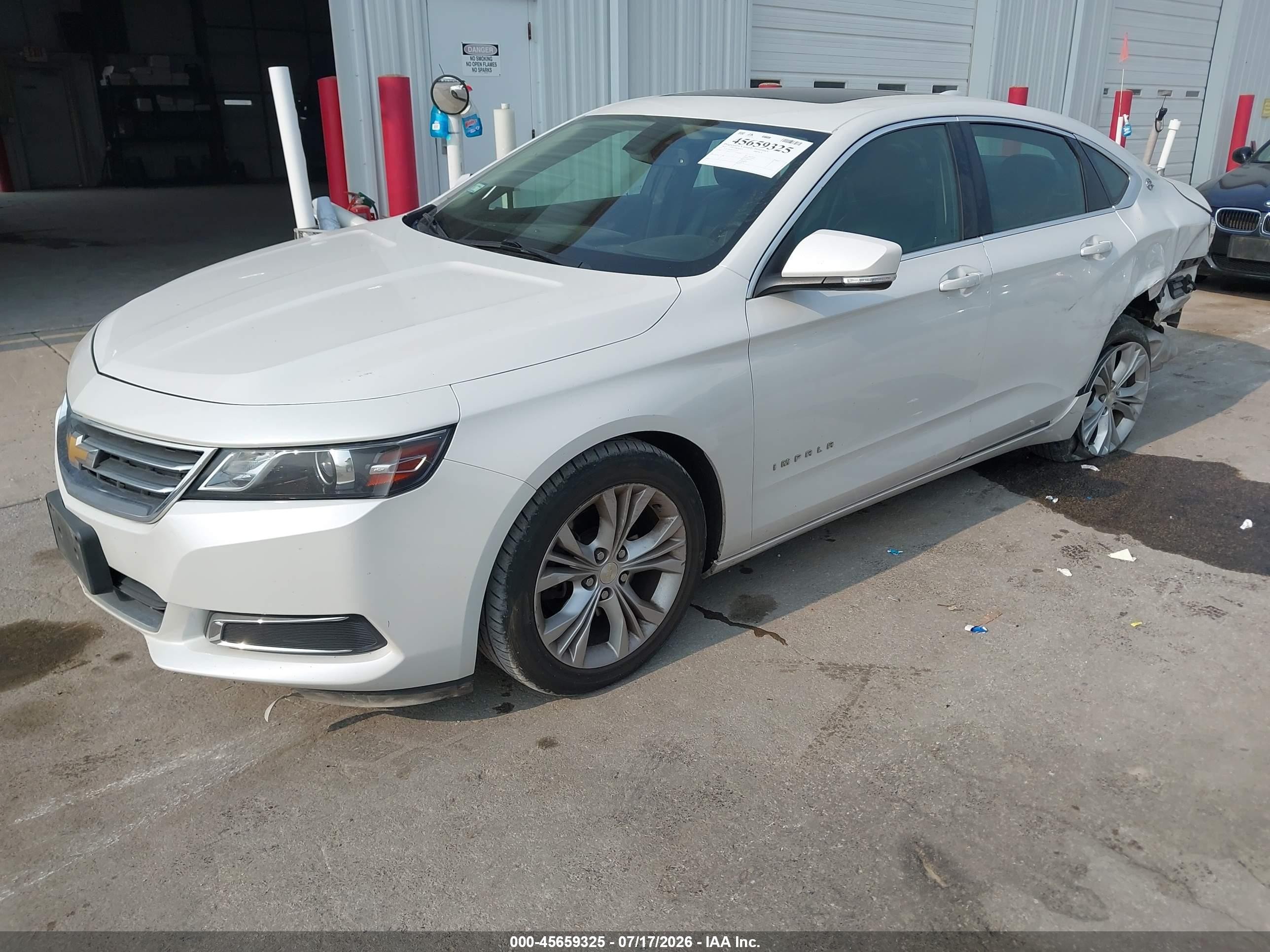 2015 Chevrolet Impala 1lt White vin: 1G1115SL5FU137757