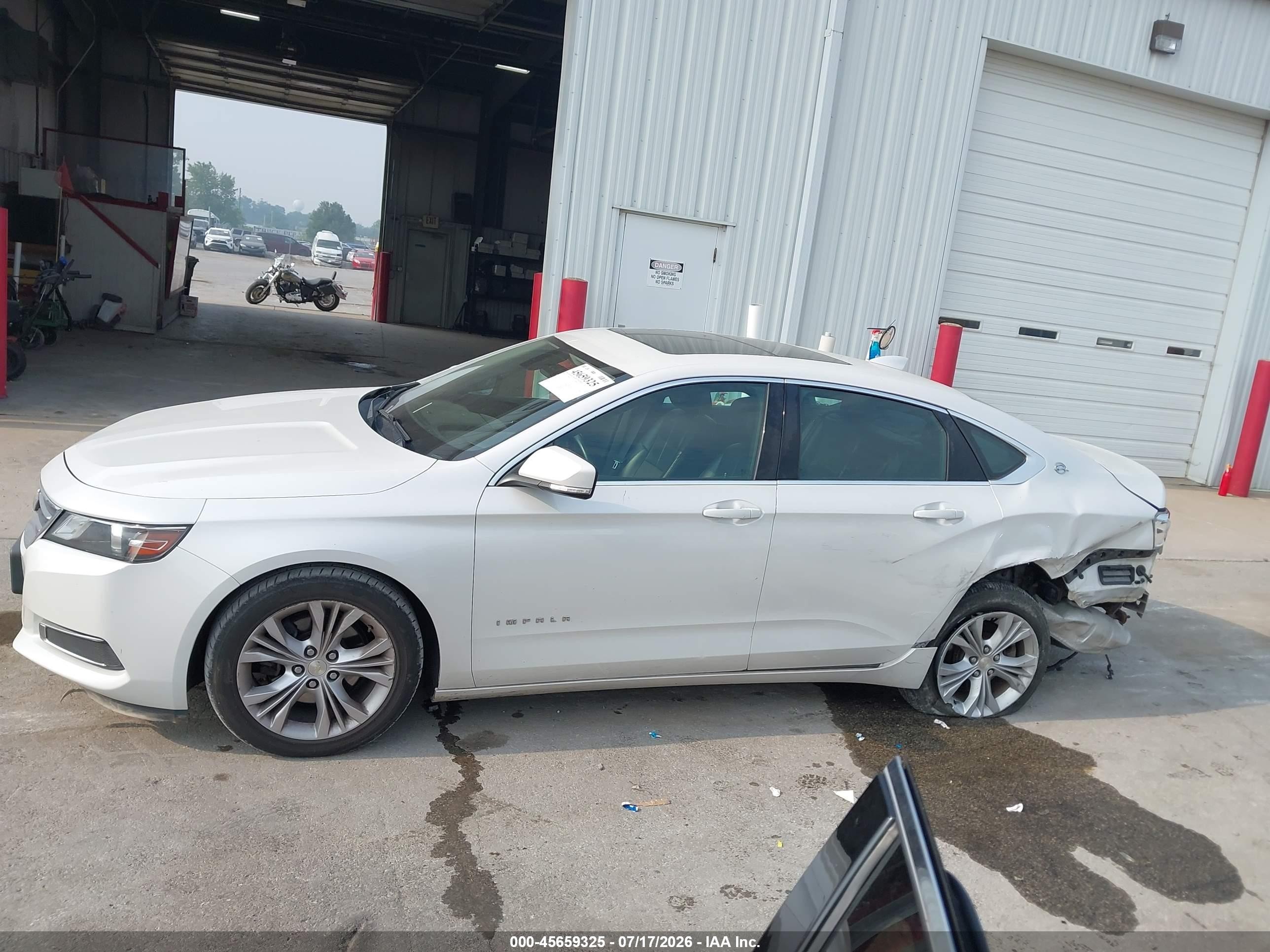 2015 Chevrolet Impala 1lt White vin: 1G1115SL5FU137757