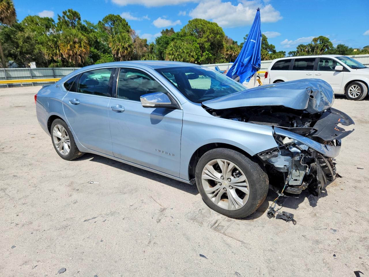 2015 Chevrolet Impala Lt Blue vin: 1G1115SL5FU144367