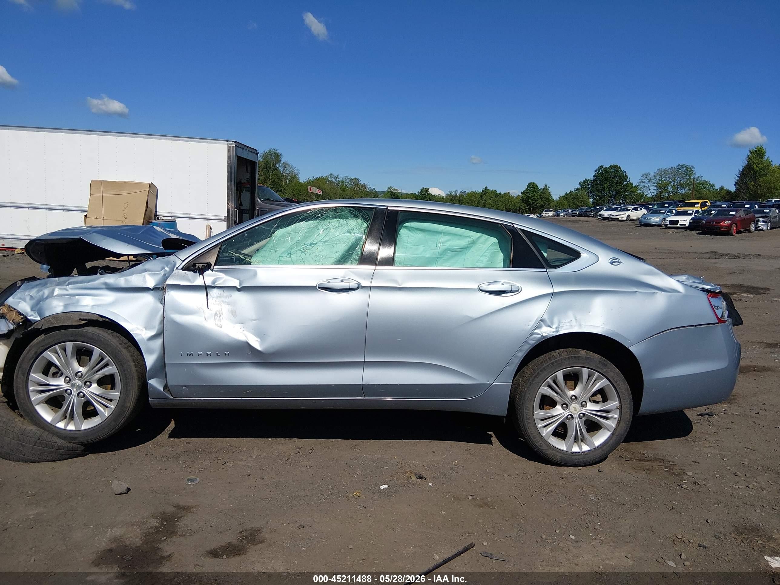 2014 Chevrolet Impala 1lt Blue vin: 1G1115SL6EU107682