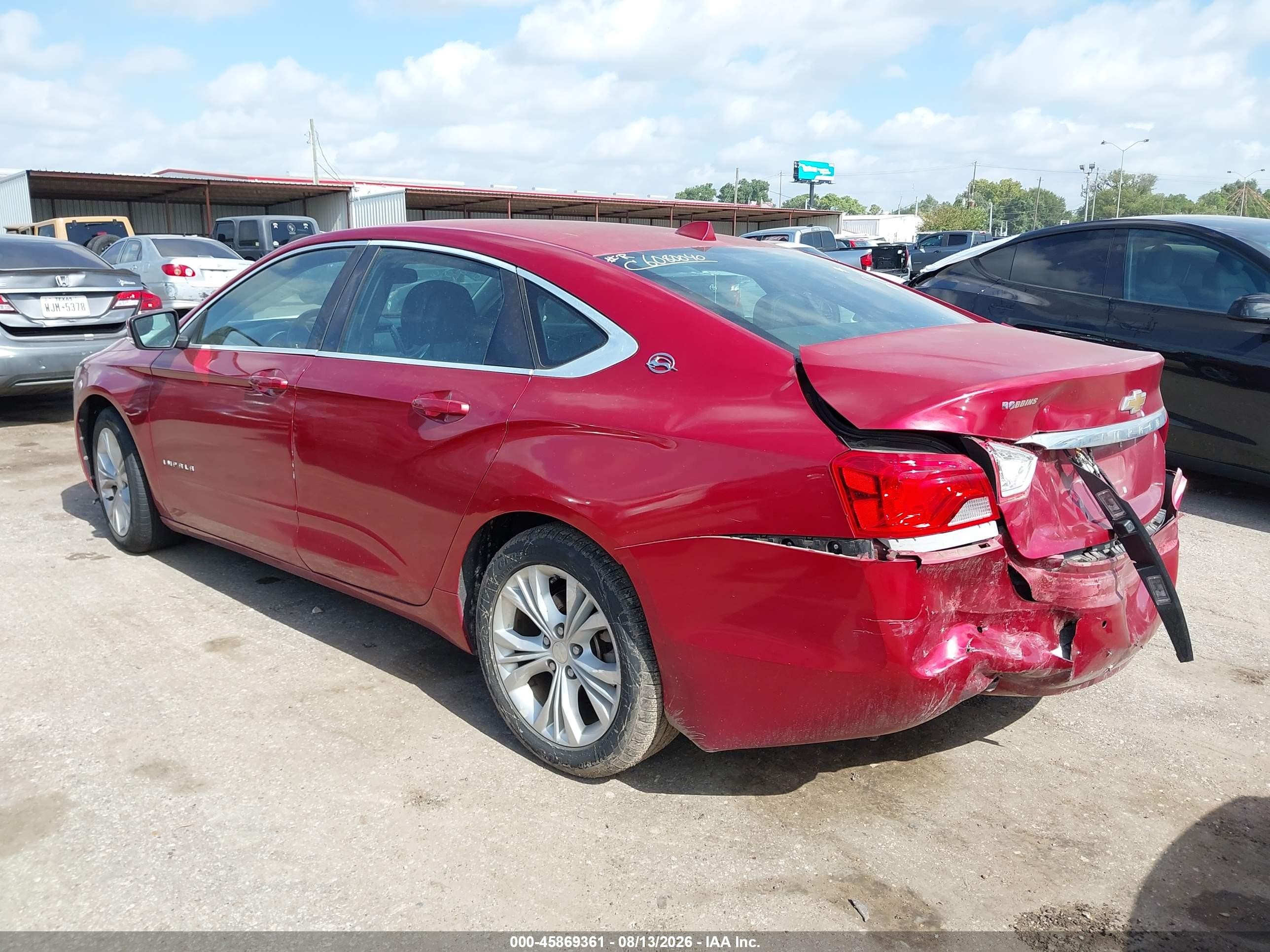 2014 Chevrolet Impala 1lt Red vin: 1G1115SL7EU112423