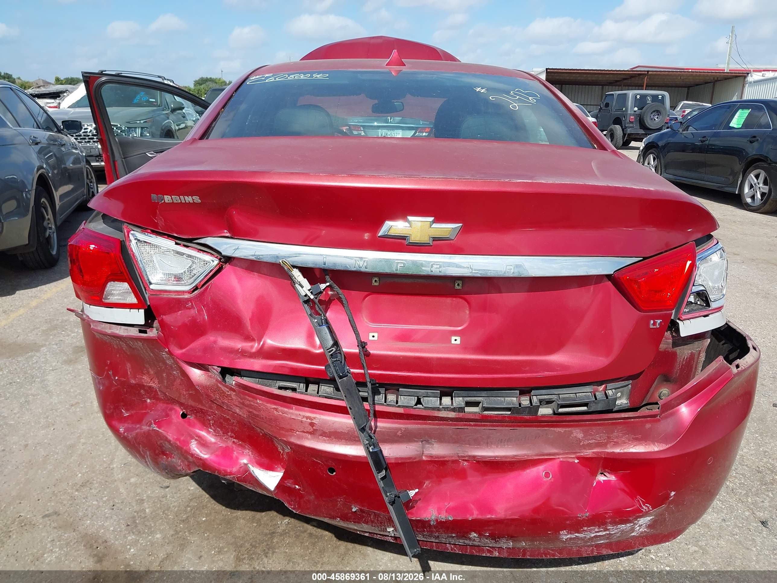 2014 Chevrolet Impala 1lt Red vin: 1G1115SL7EU112423