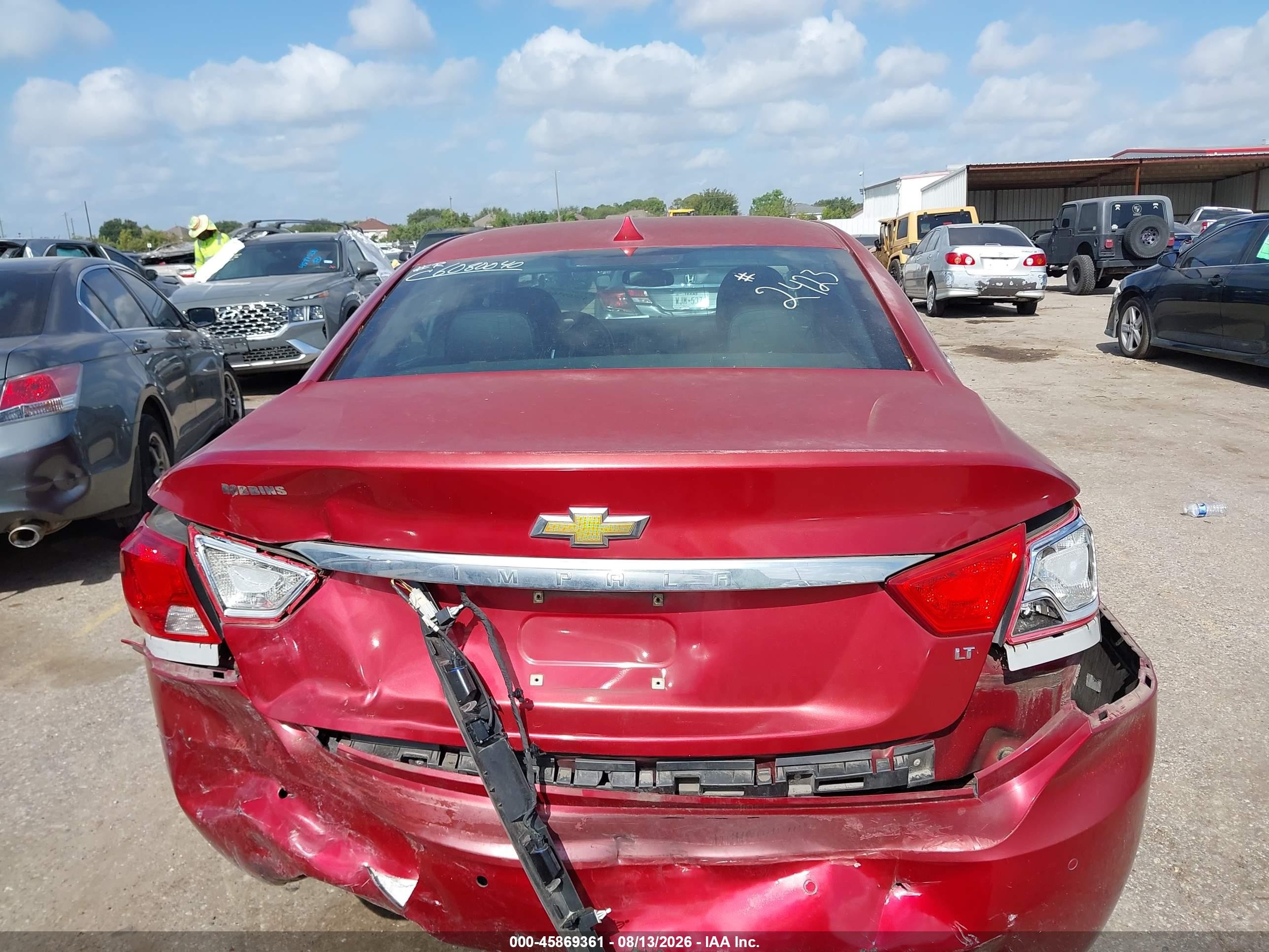 2014 Chevrolet Impala 1lt Red vin: 1G1115SL7EU112423
