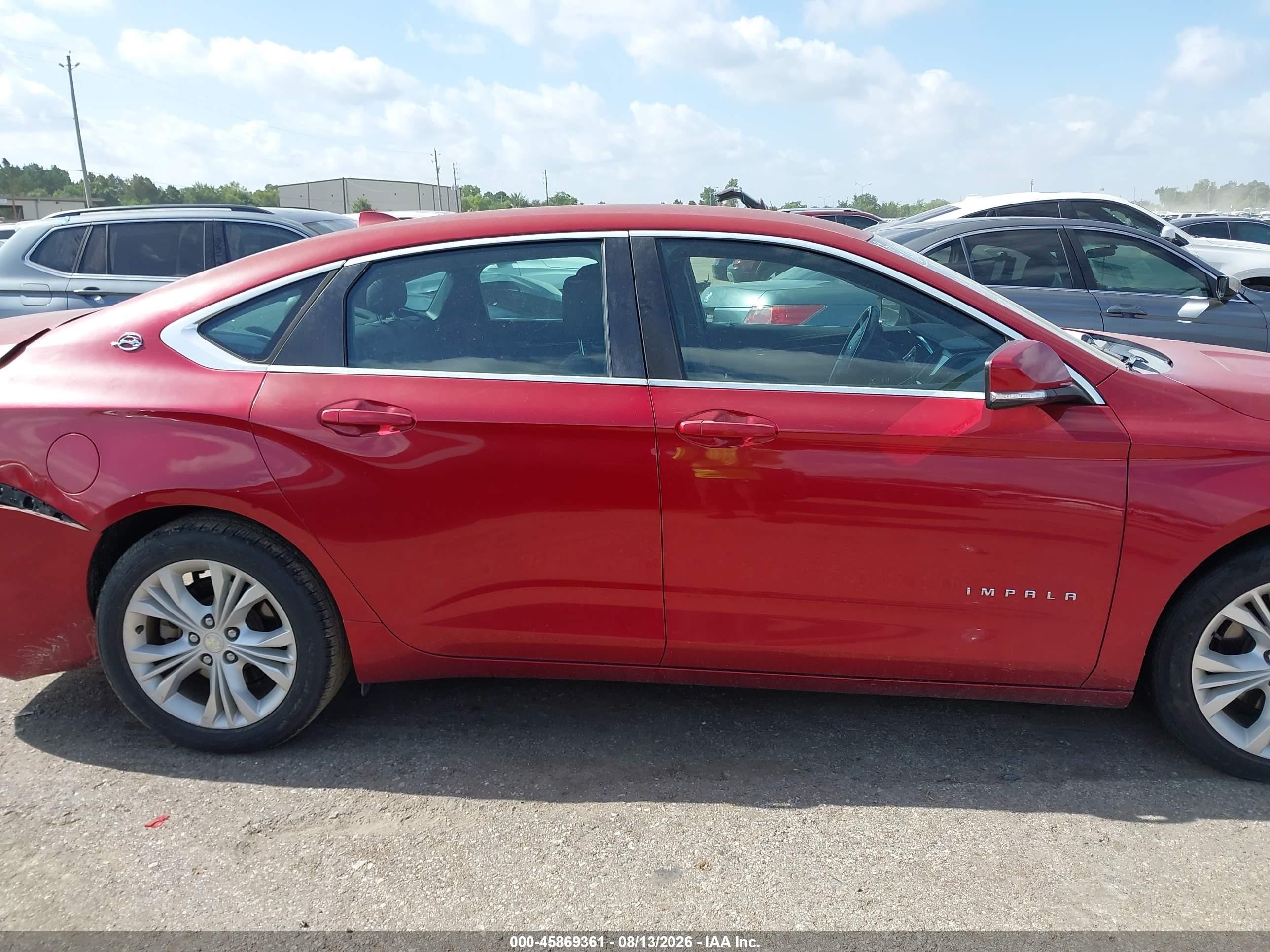 2014 Chevrolet Impala 1lt Red vin: 1G1115SL7EU112423