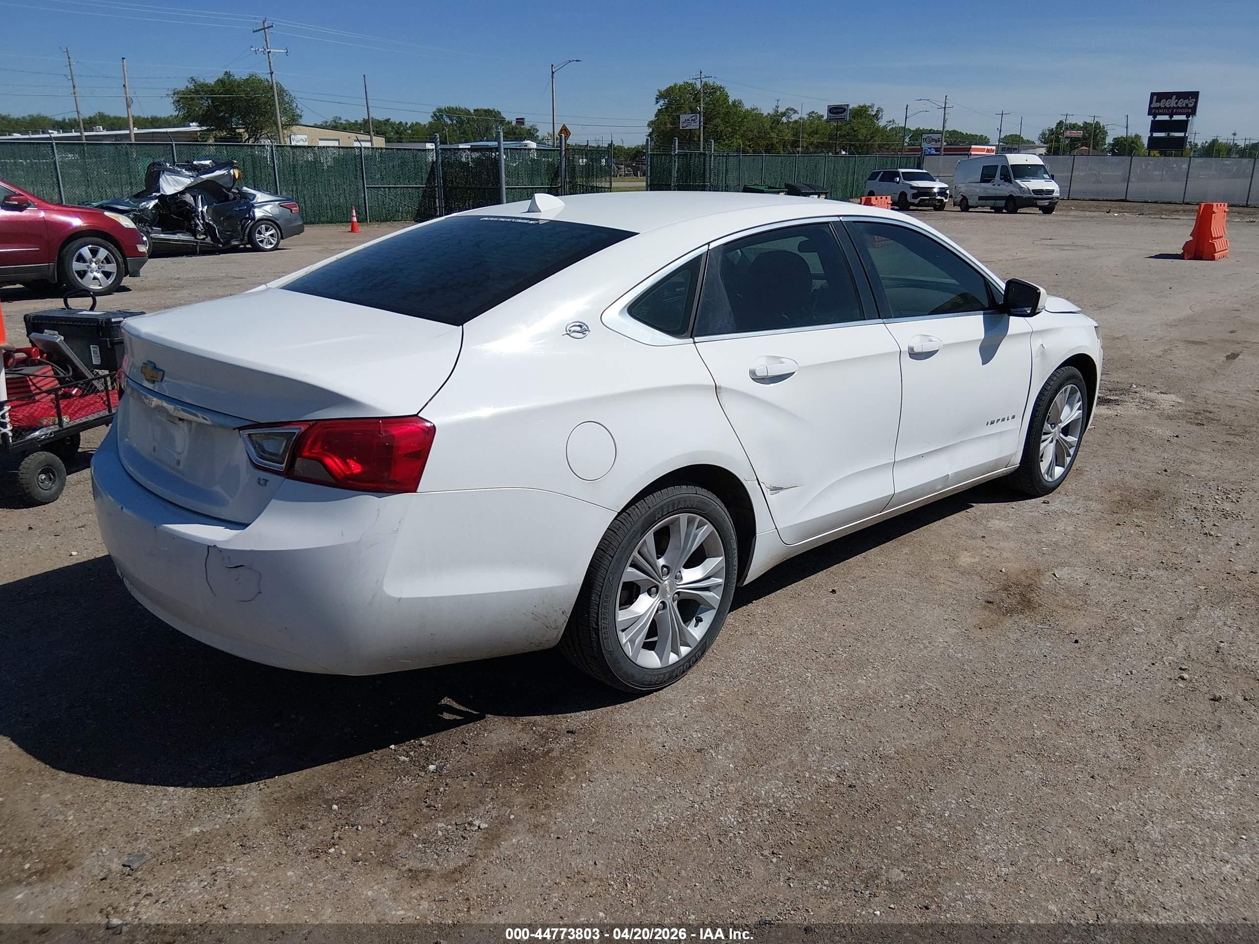 2014 Chevrolet Impala 1lt White vin: 1G1115SL8EU118487