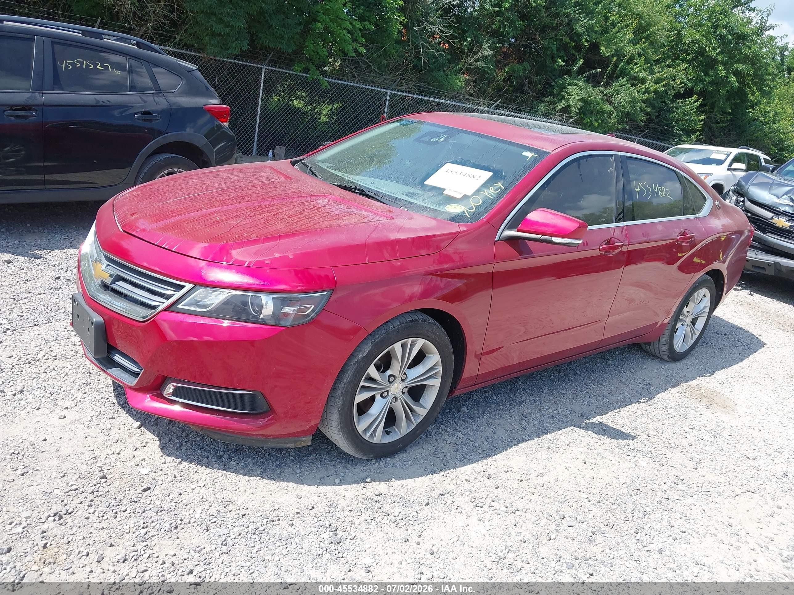 2014 Chevrolet Impala 1lt Red vin: 1G1115SL8EU126086
