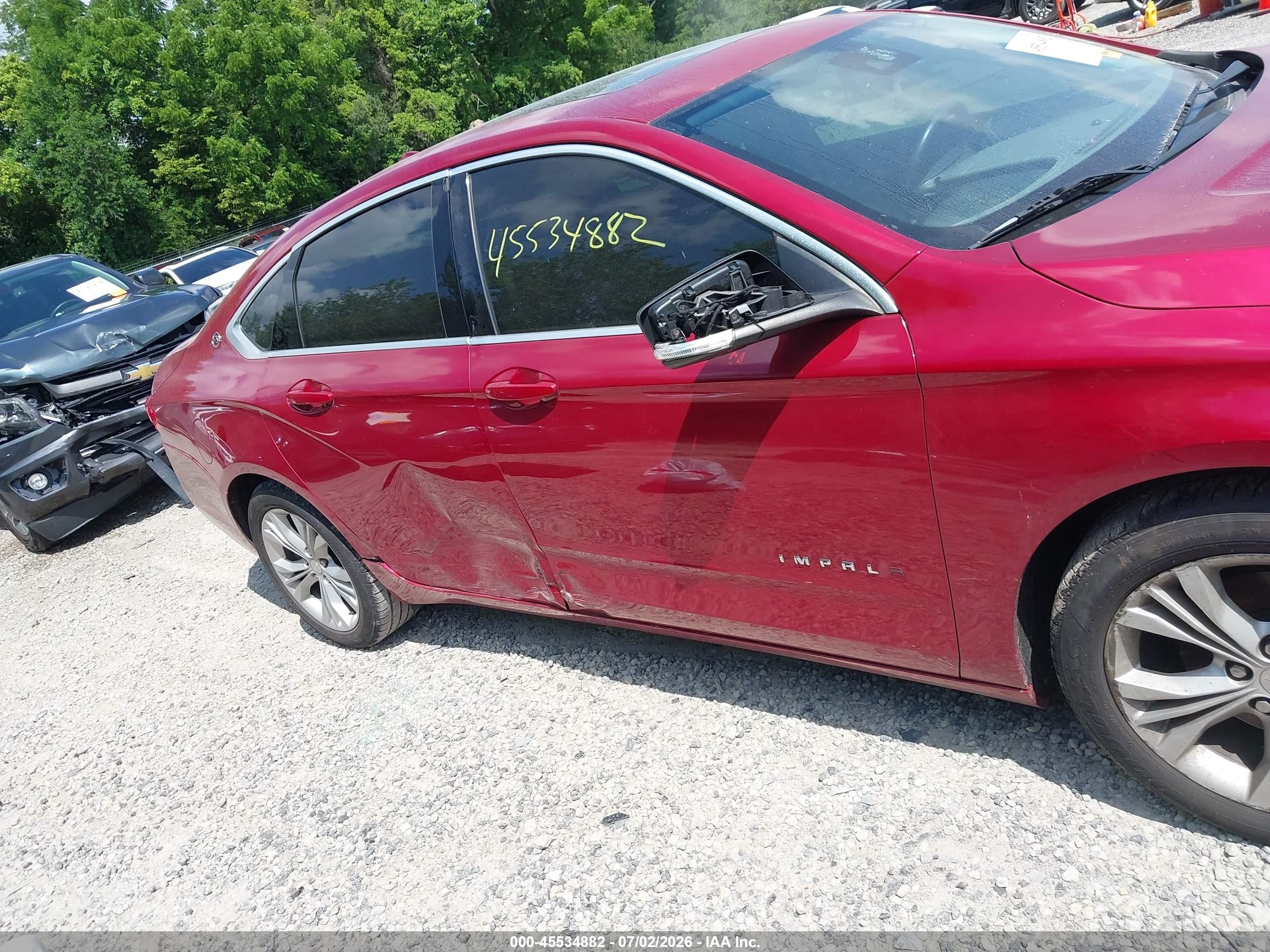 2014 Chevrolet Impala 1lt Red vin: 1G1115SL8EU126086