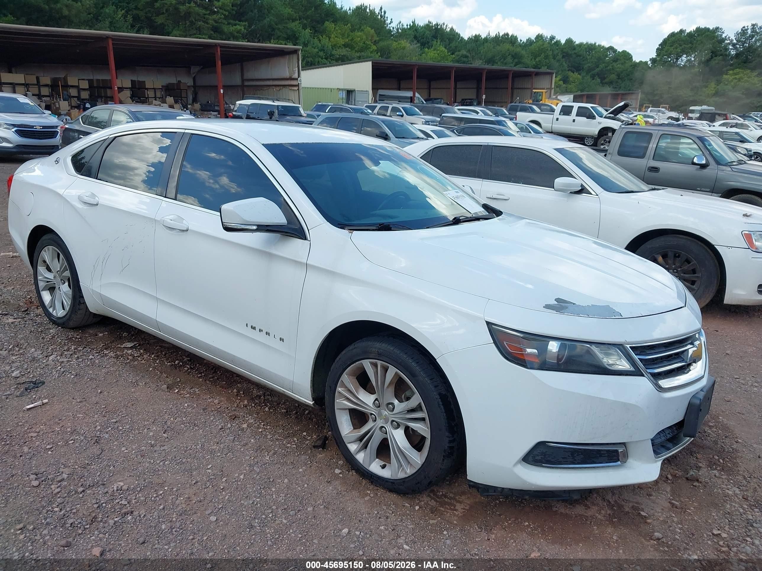 2015 Chevrolet Impala 1lt White vin: 1G1115SL8FU145187