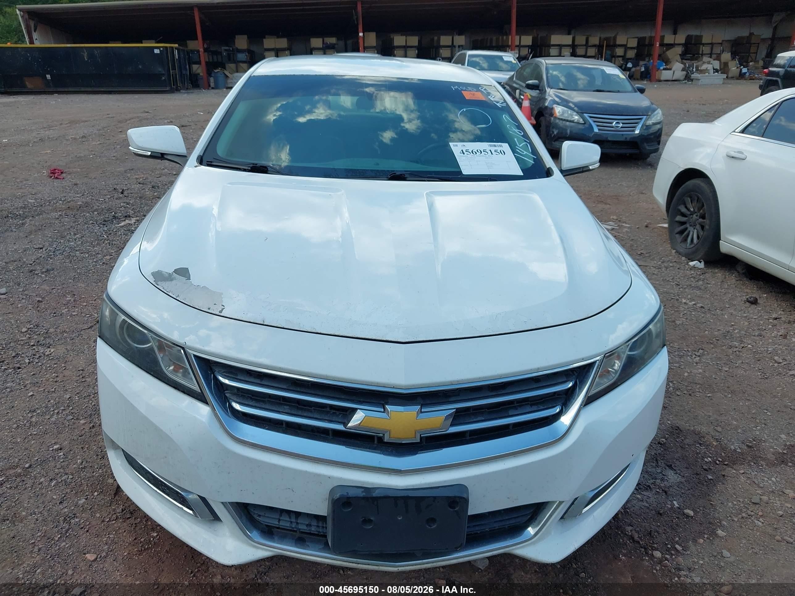 2015 Chevrolet Impala 1lt White vin: 1G1115SL8FU145187