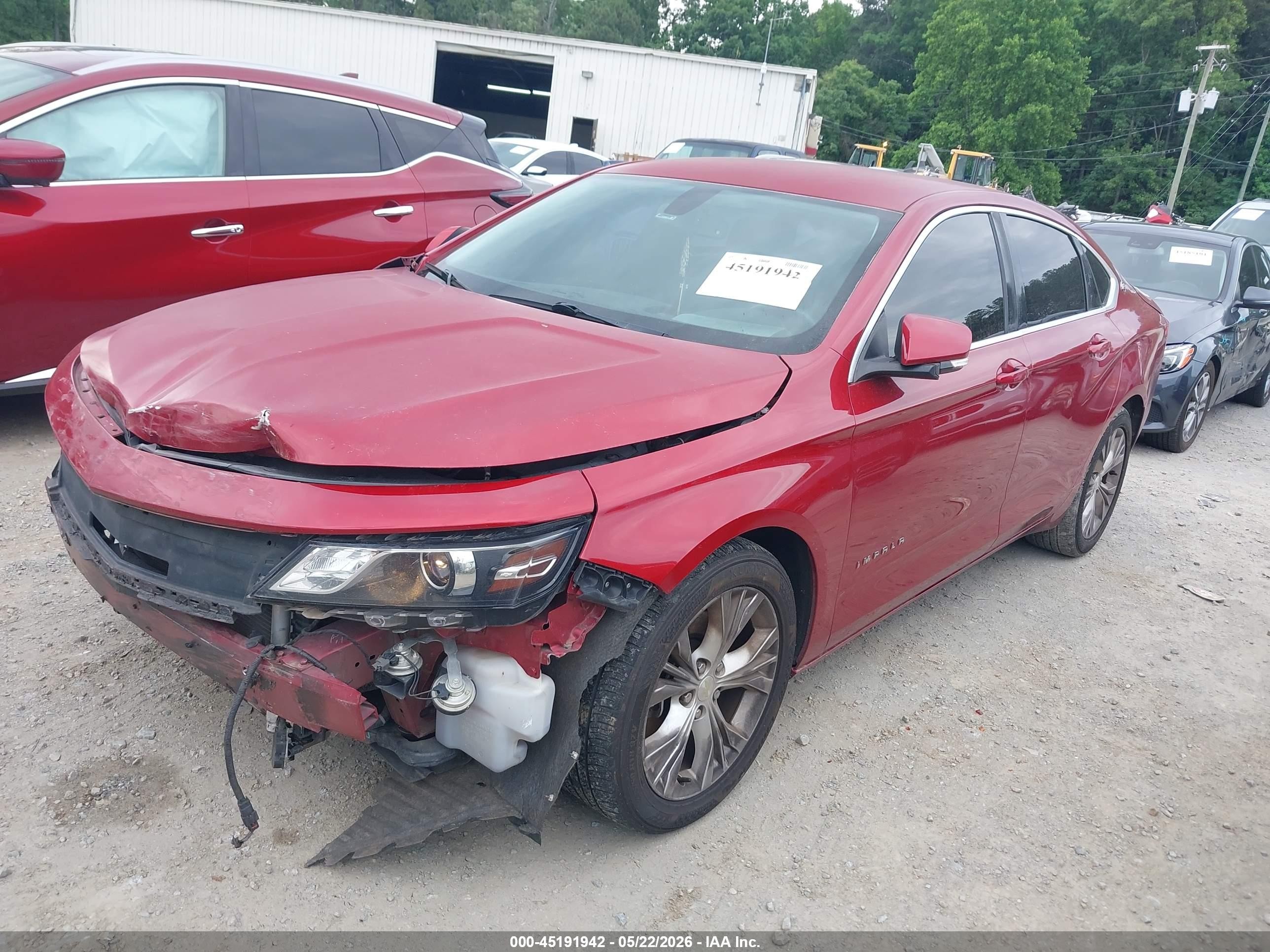 2015 Chevrolet Impala 1lt Red vin: 1G1115SL9FU114112