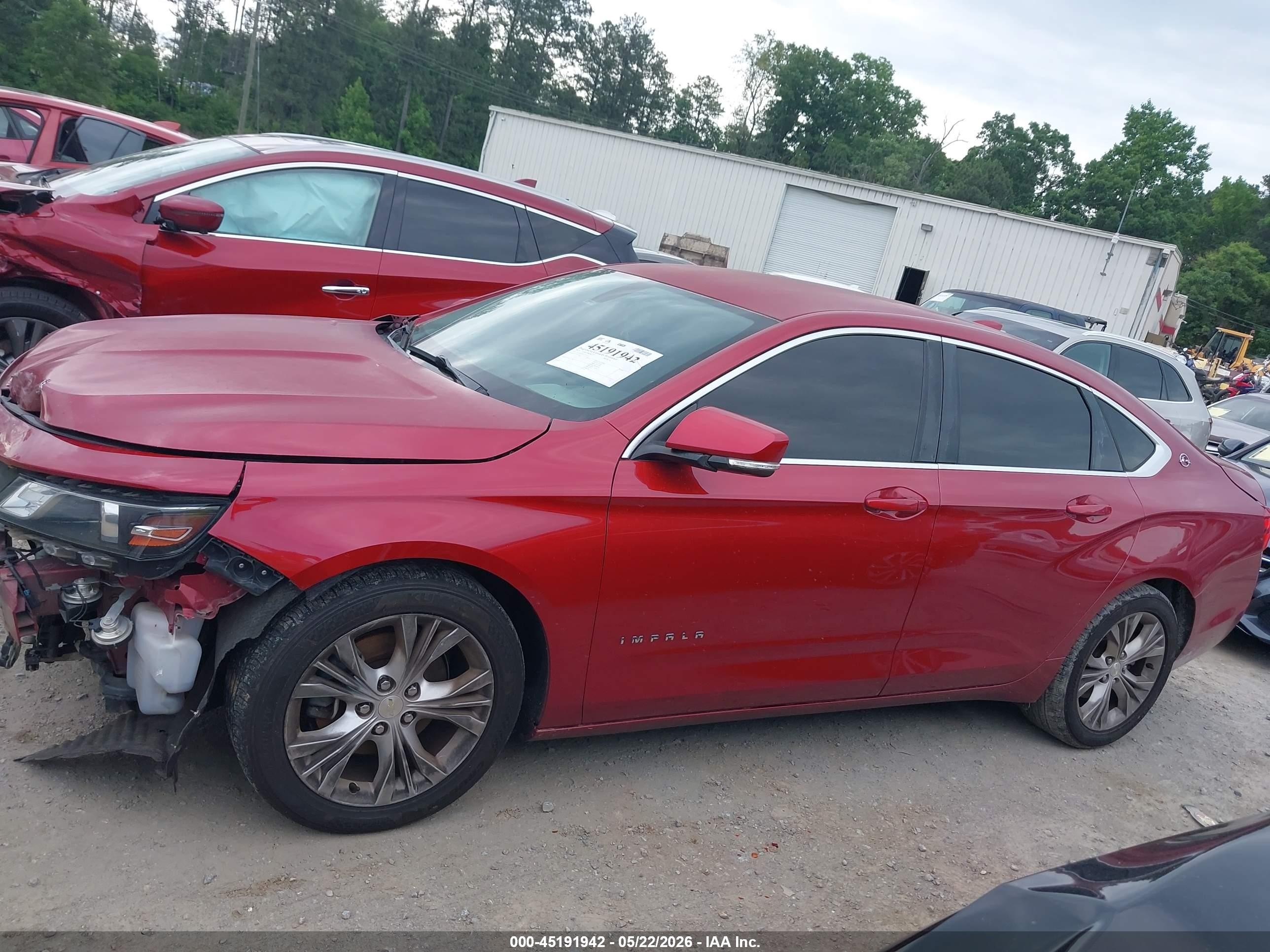 2015 Chevrolet Impala 1lt Red vin: 1G1115SL9FU114112