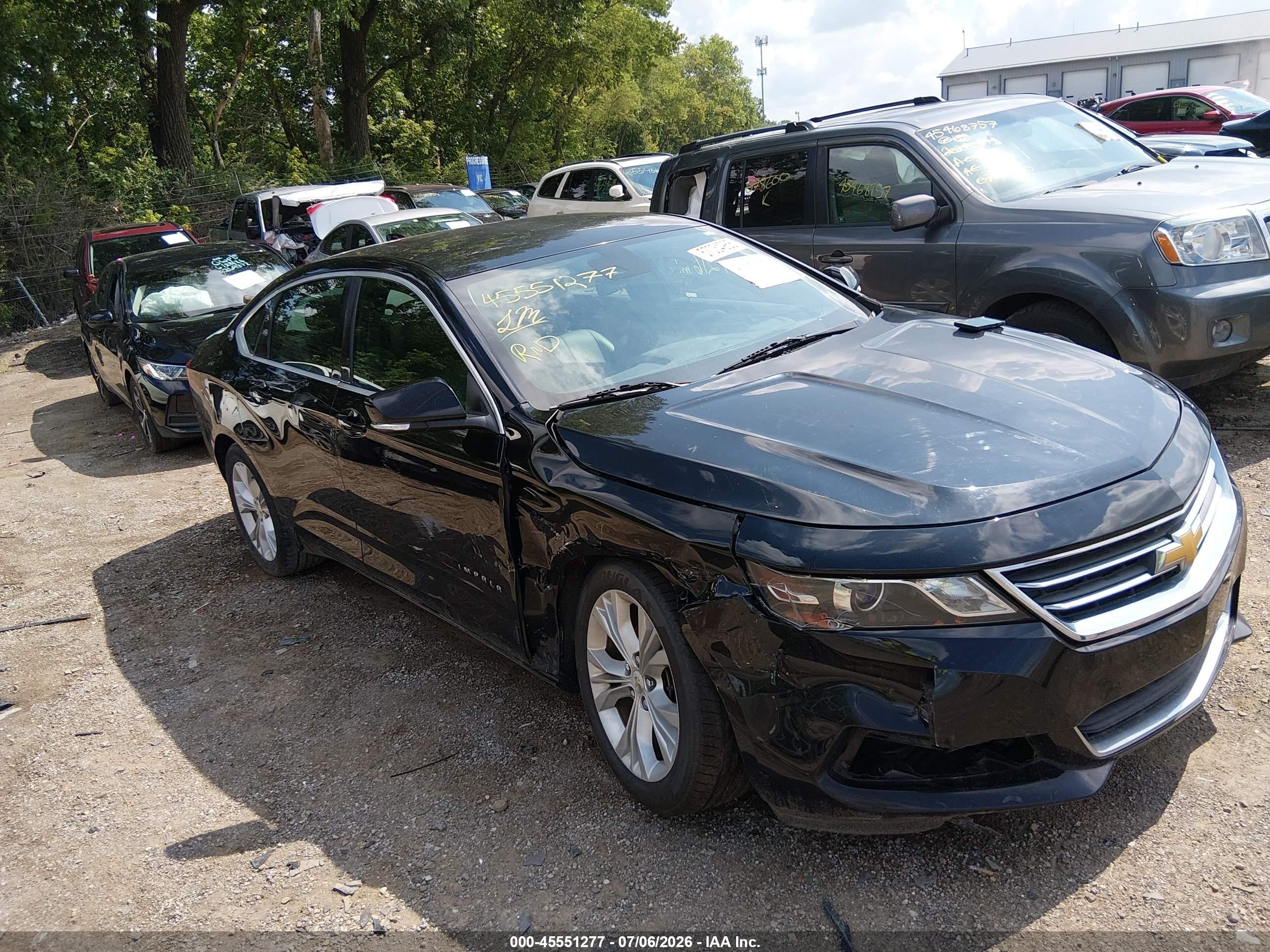 2015 Chevrolet Impala 1lt Black vin: 1G1115SL9FU126535
