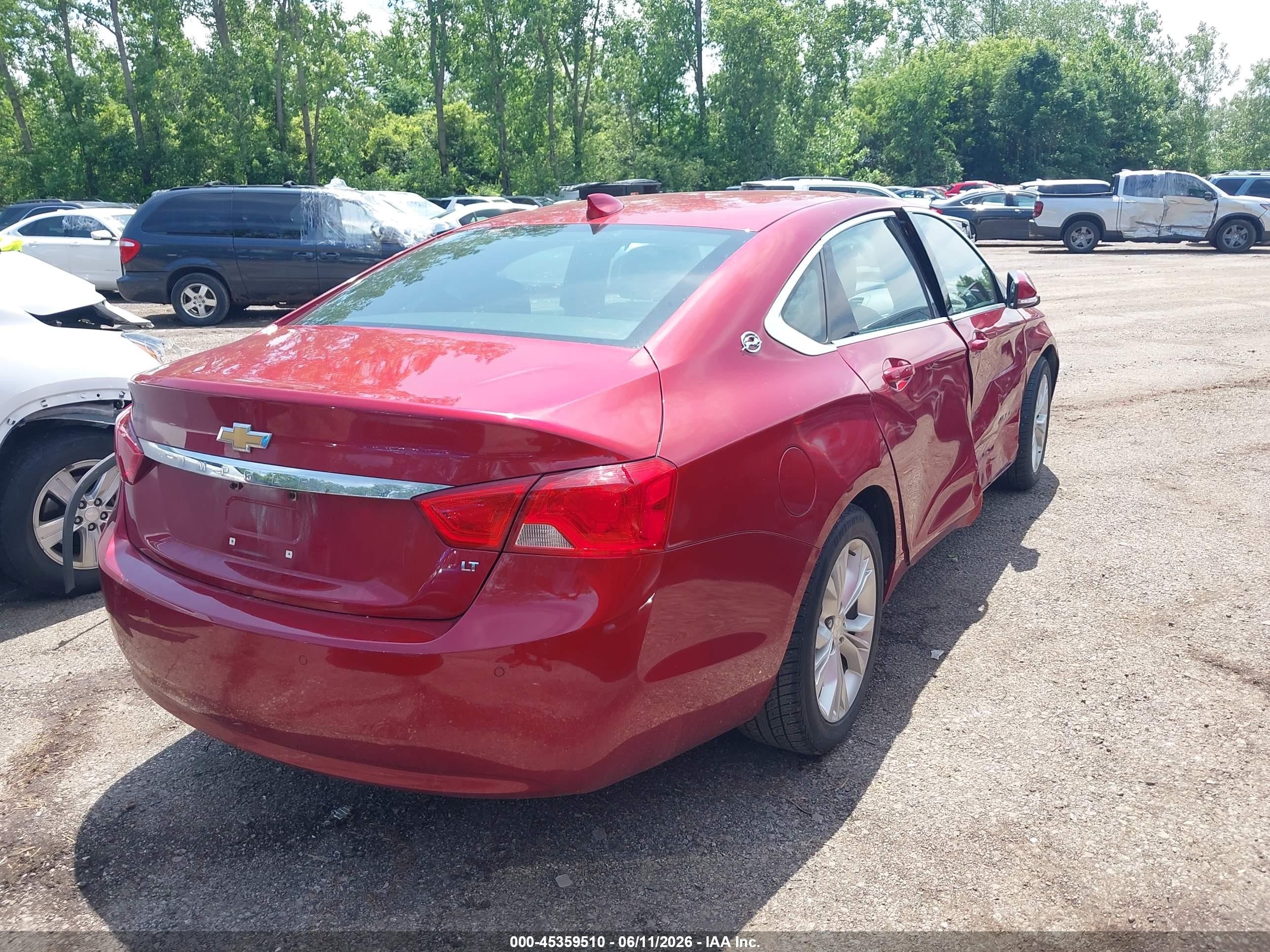 2015 Chevrolet Impala 1lt Red vin: 1G1115SL9FU132562