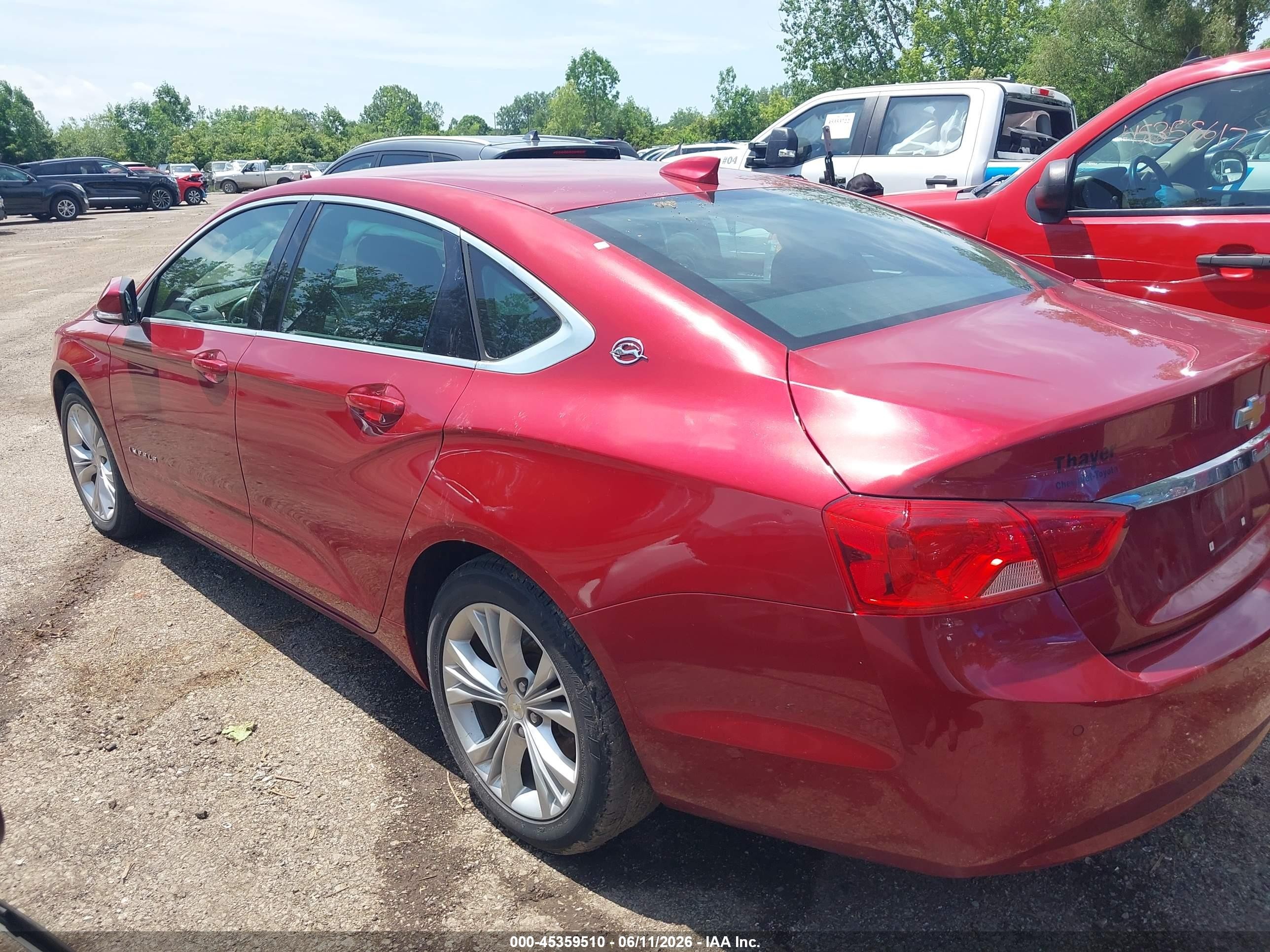 2015 Chevrolet Impala 1lt Red vin: 1G1115SL9FU132562