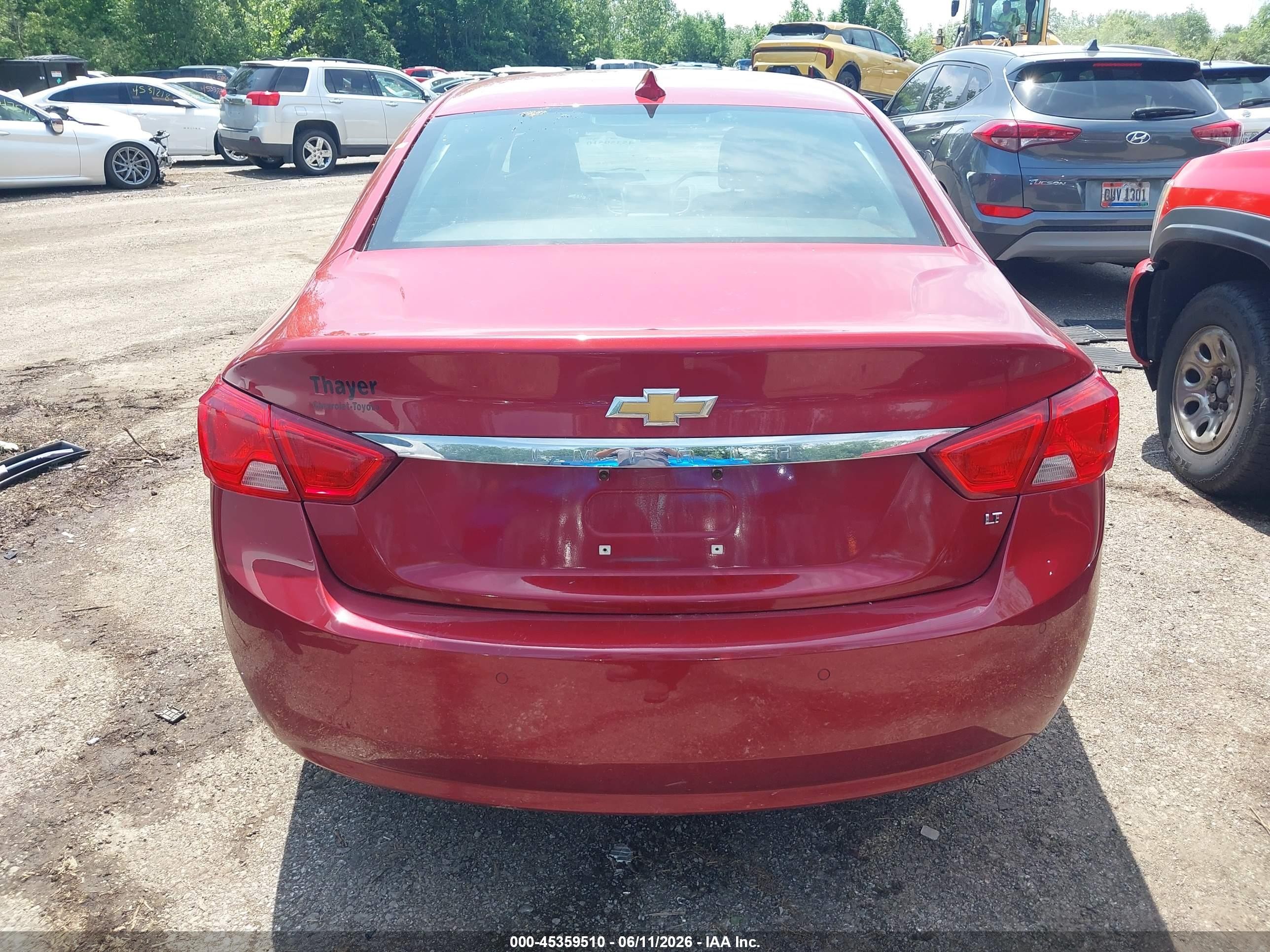 2015 Chevrolet Impala 1lt Red vin: 1G1115SL9FU132562