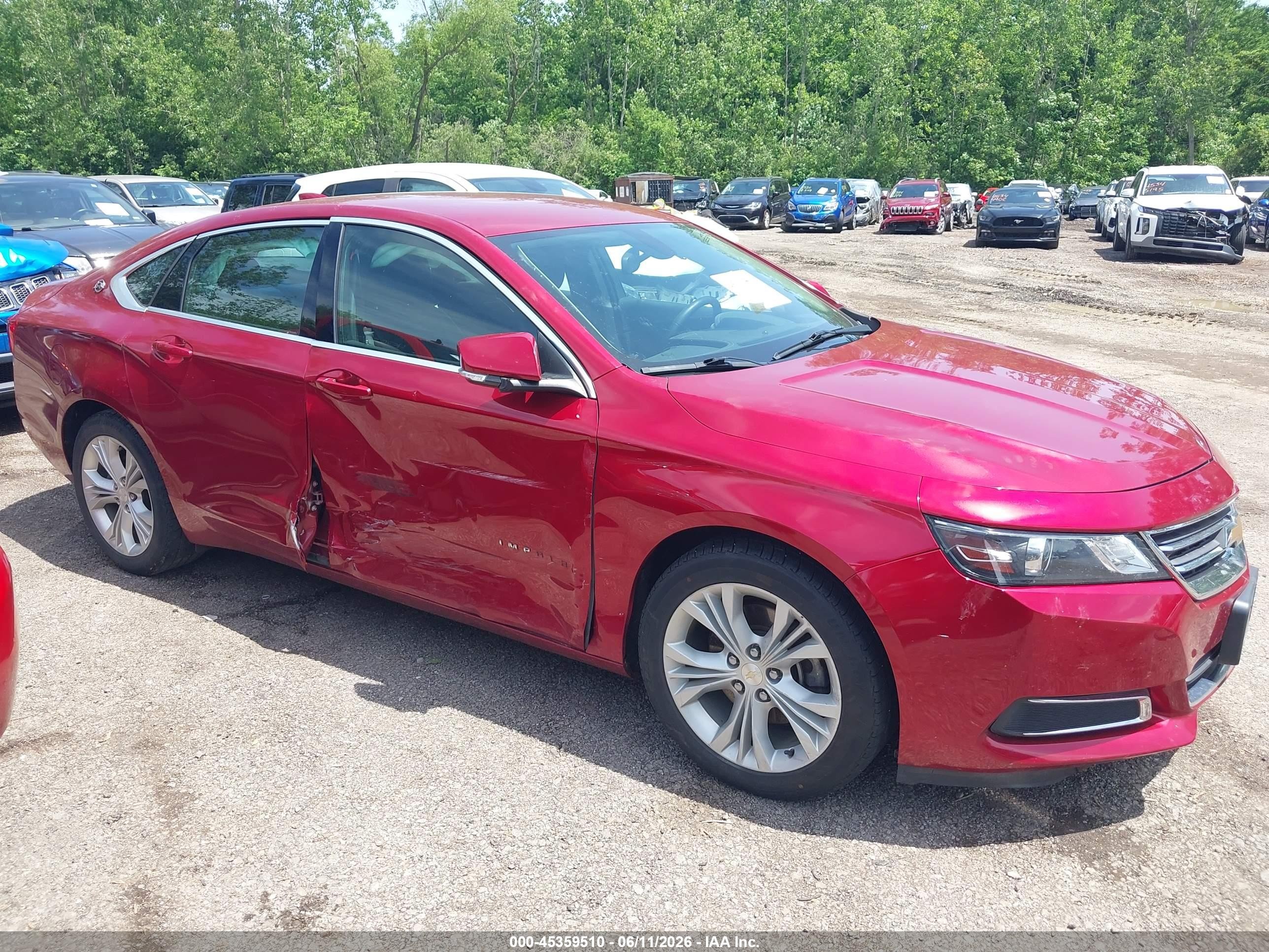 2015 Chevrolet Impala 1lt Red vin: 1G1115SL9FU132562